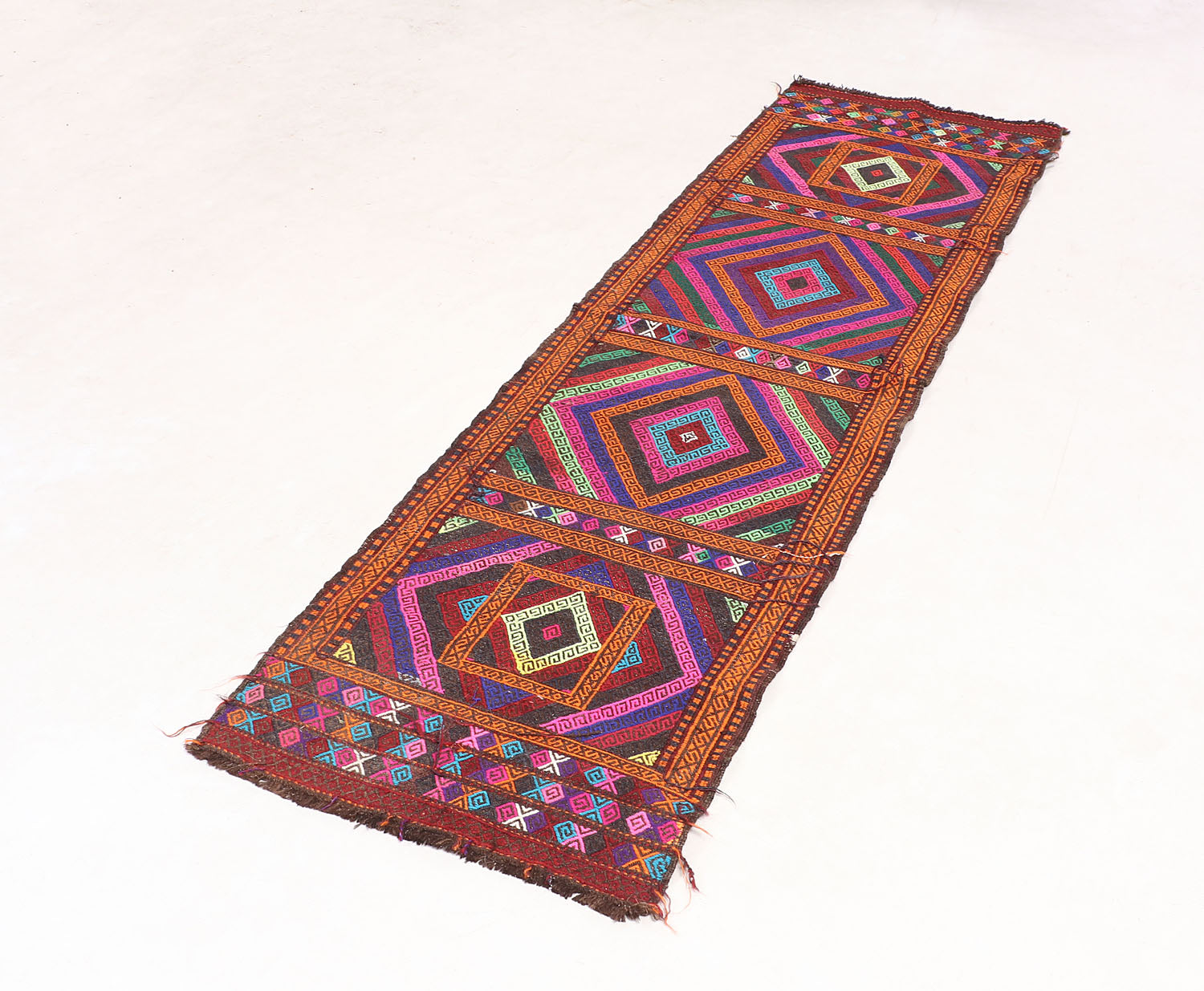 Multy Handmade Suzani Kilim Rug Runner