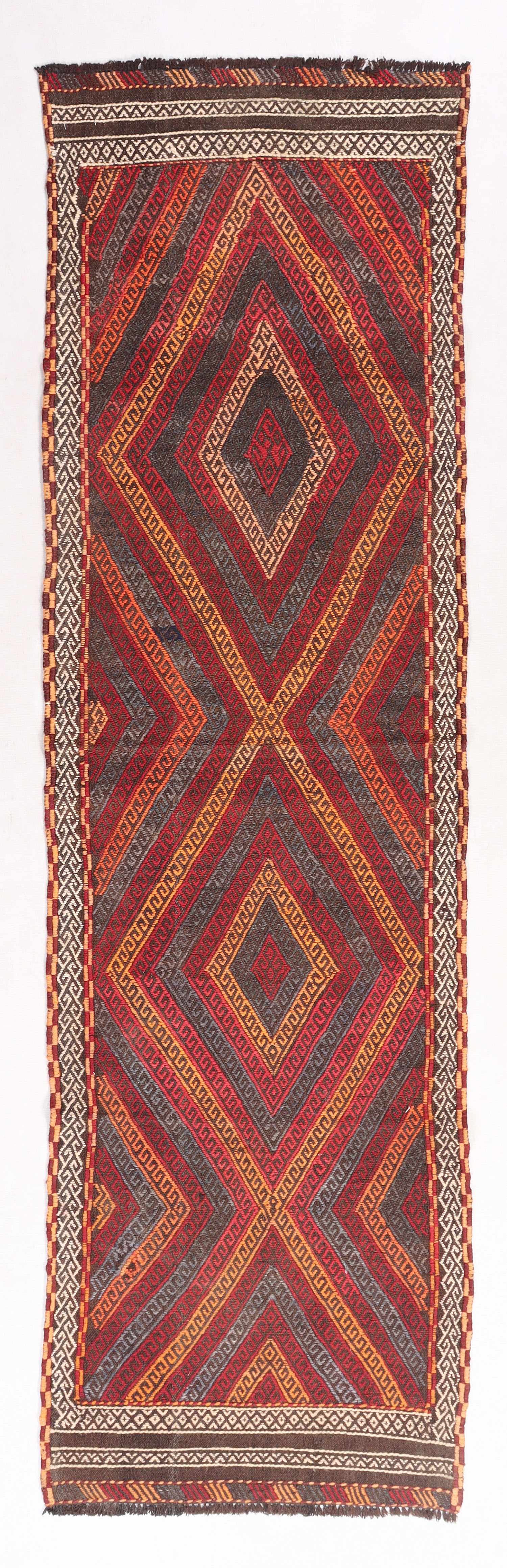2' 6" X 7' 6" Multy Handmade Suzani Kilim Rug Runner