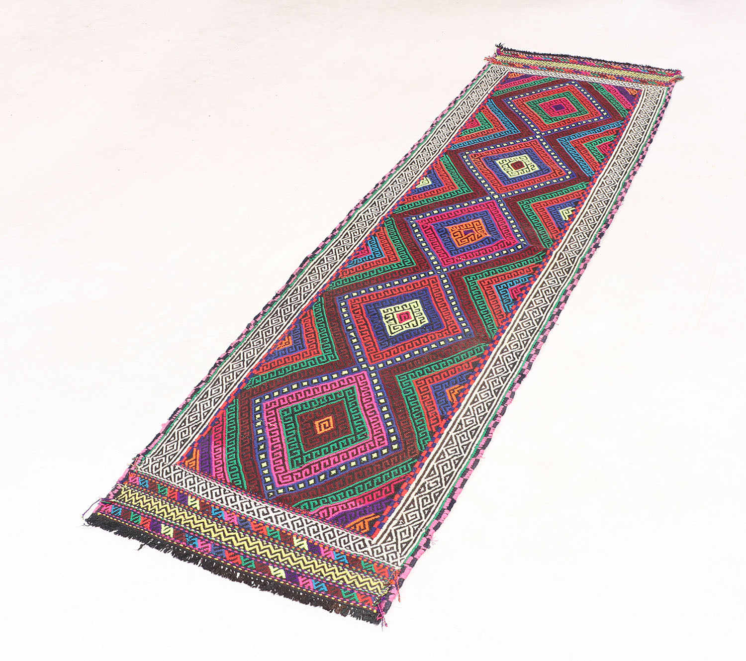 Multy Handmade Suzani Kilim Rug Runner