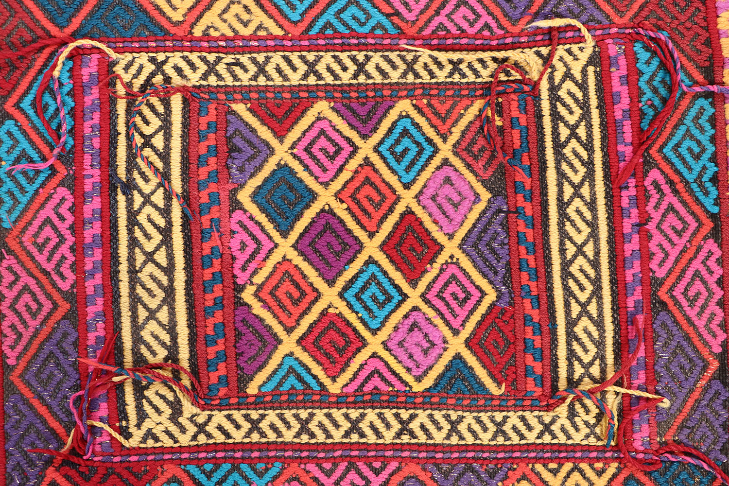6' 6" X 3' Multy Handmade Suzani Kilim Rug Runner