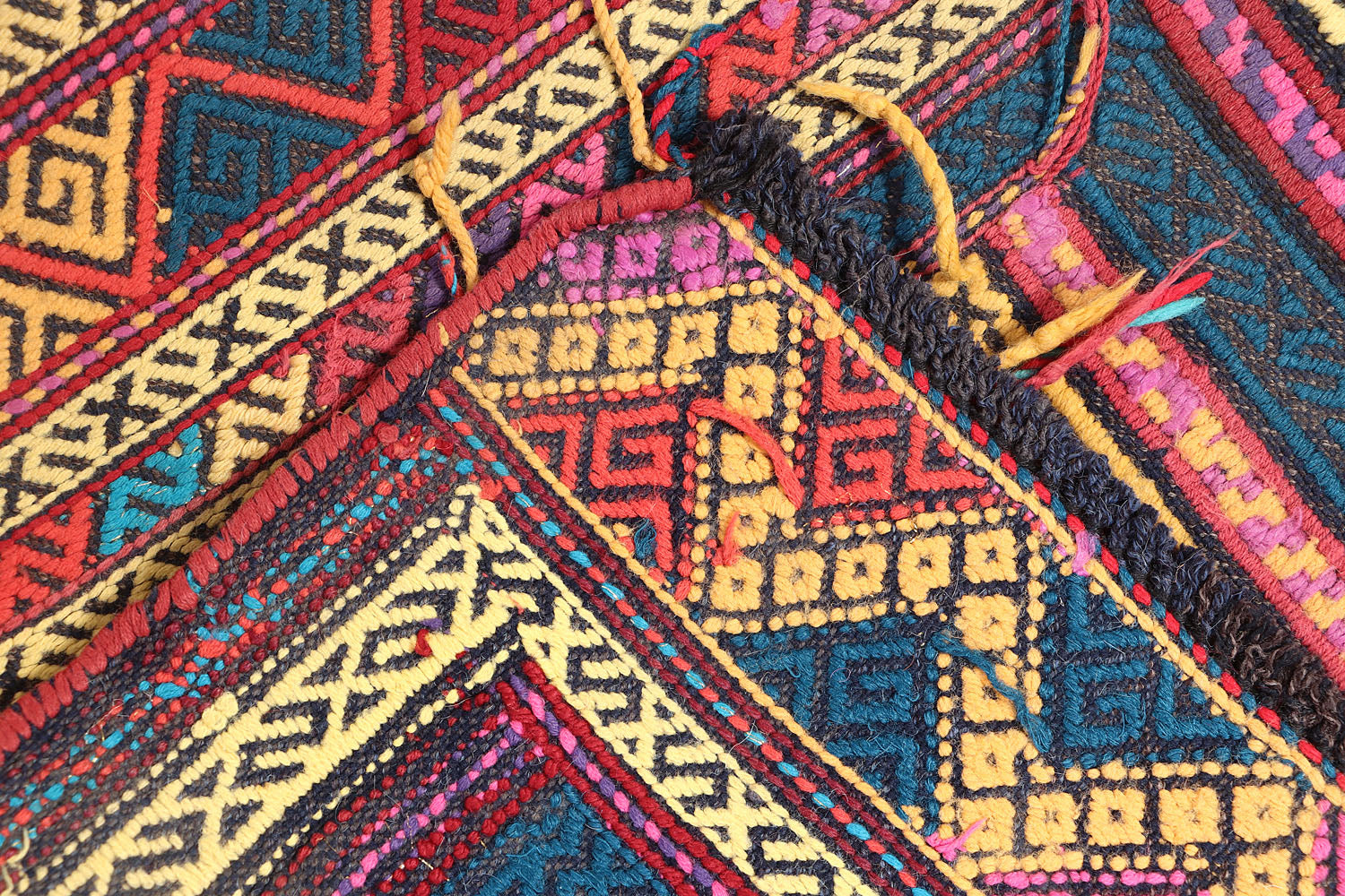 6' 6" X 3' Multy Handmade Suzani Kilim Rug Runner