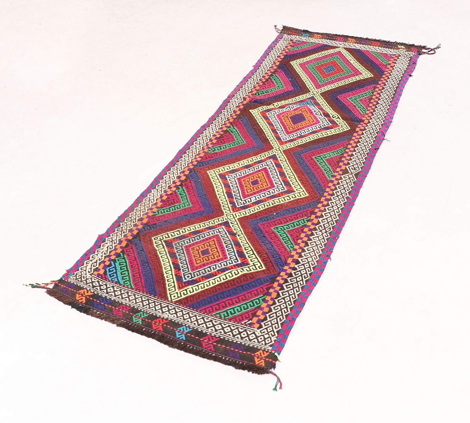 Multy Handmade Suzani Kilim Rug Runner
