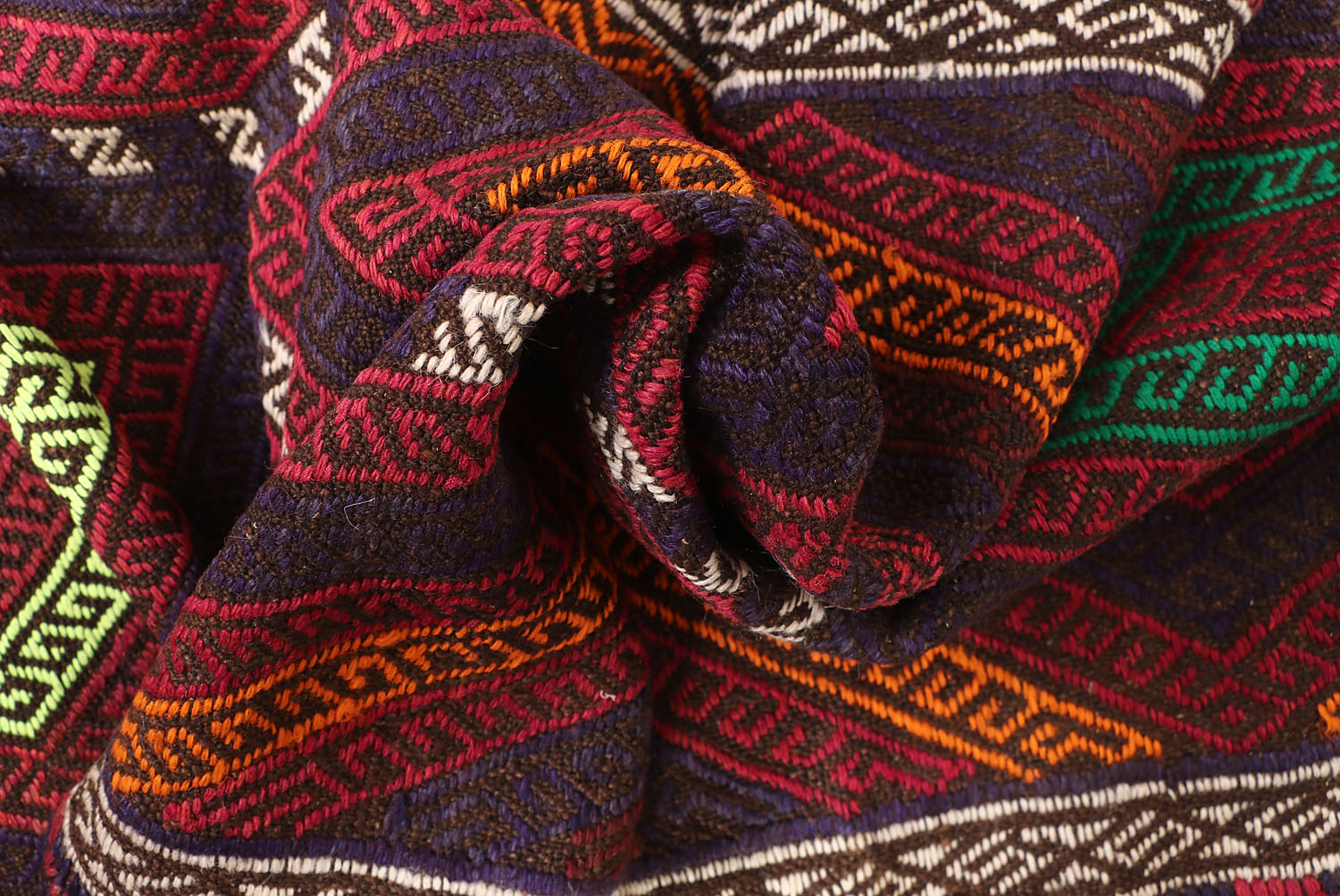 2' 6" X 7' 6" Multy Handmade Suzani Kilim Rug Runner