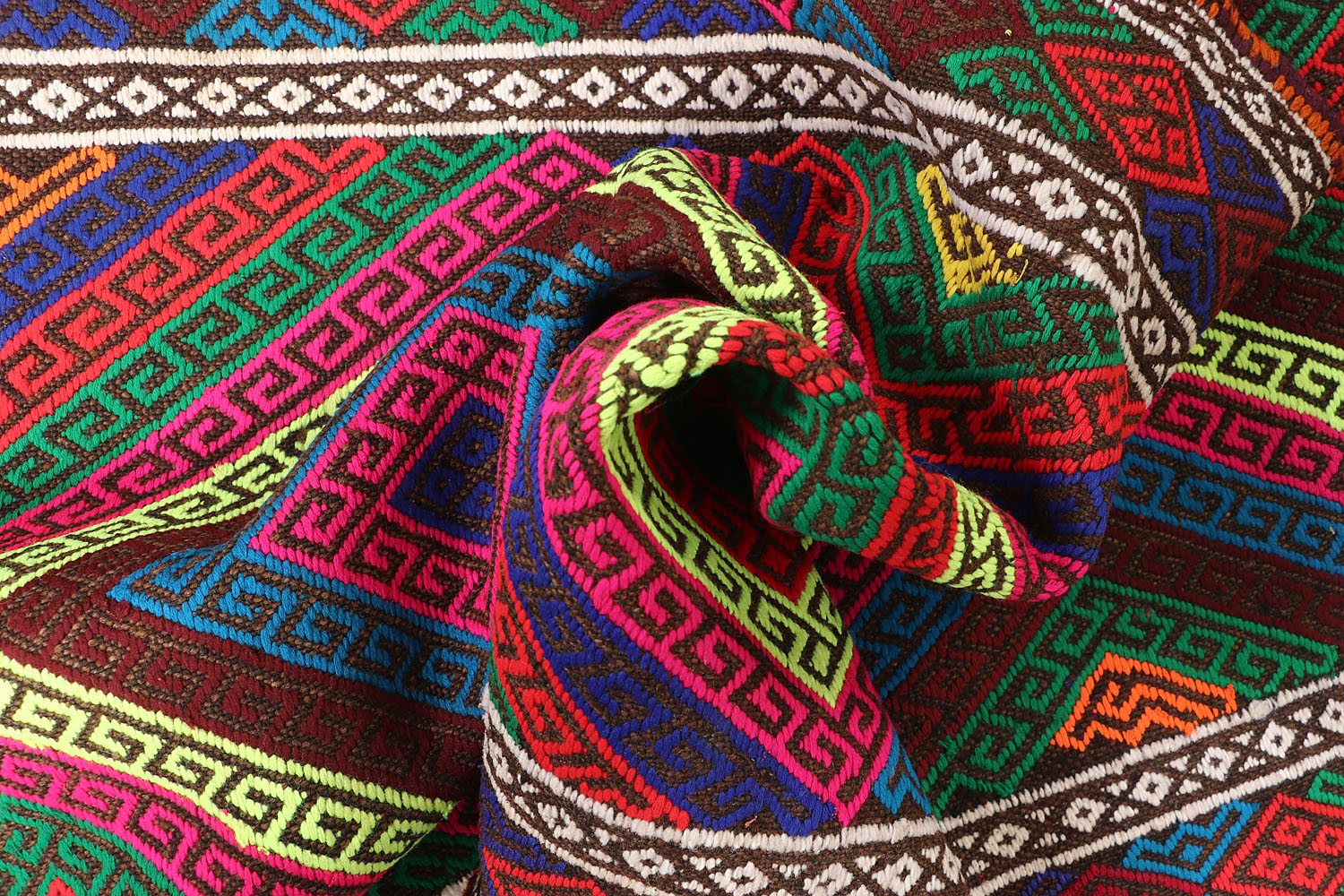 2' 6" X 7' 6" Multy Handmade Suzani Kilim Rug Runner