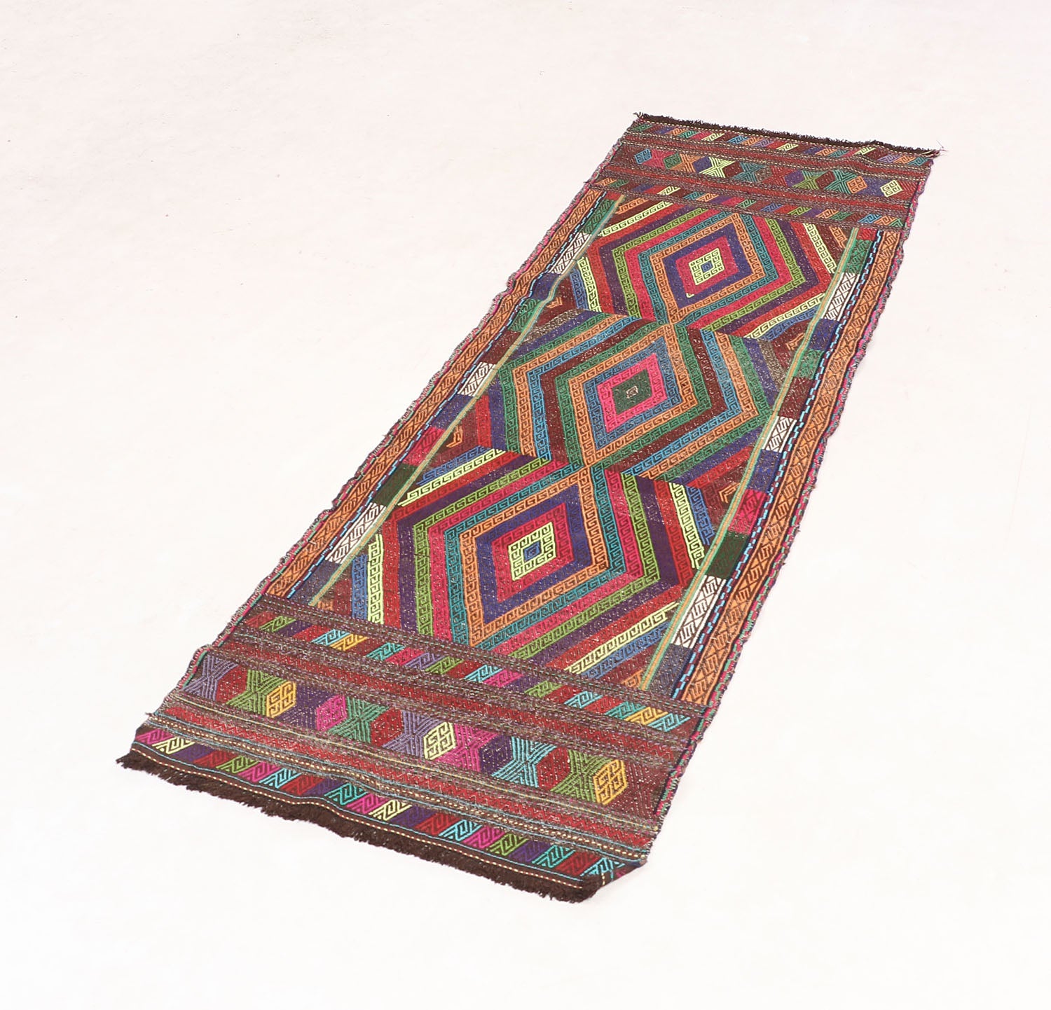 Multy Handmade Suzani Kilim Rug Runner
