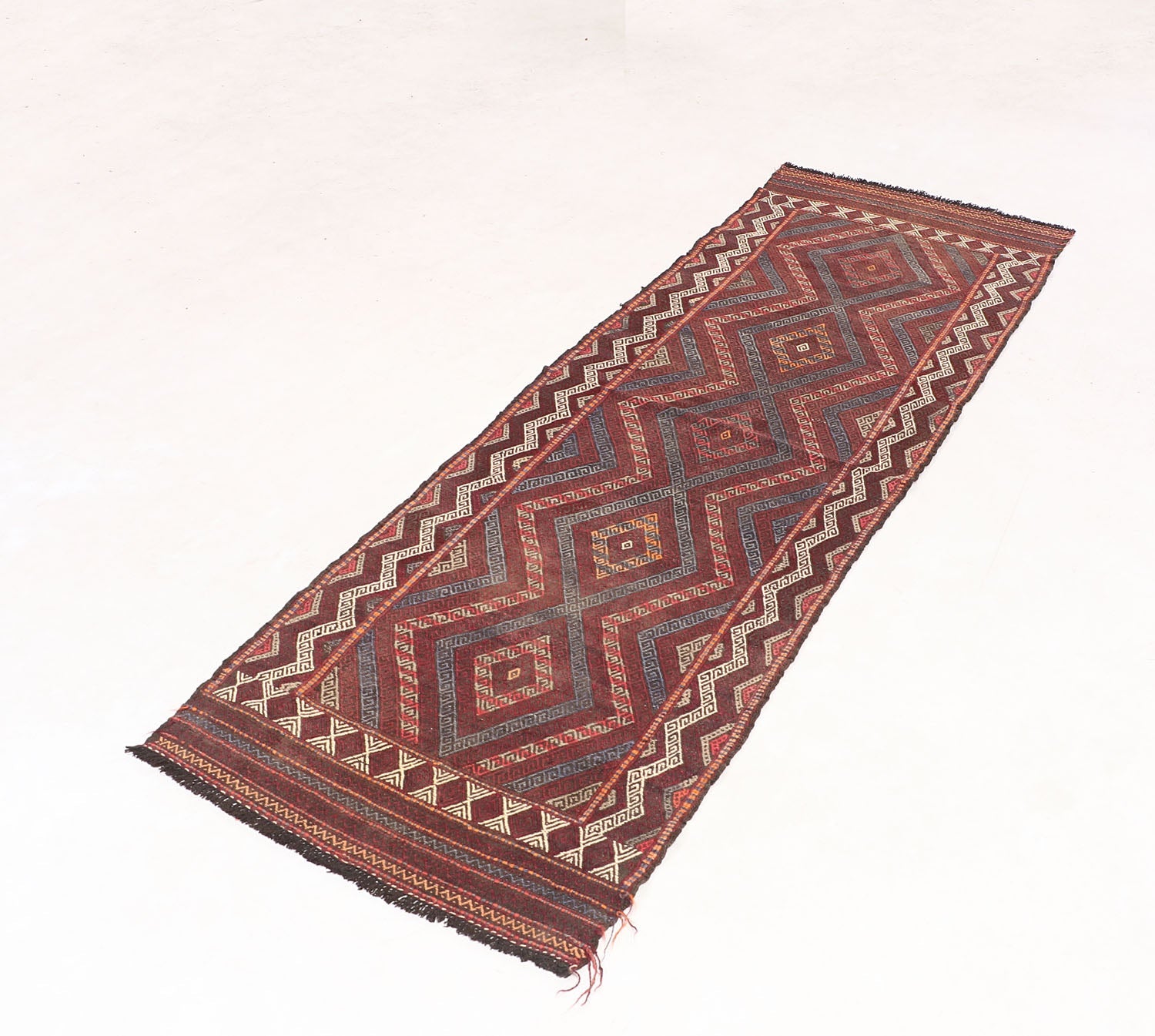2' 6" X 7' 6" Multy Handmade Suzani Kilim Rug Runner