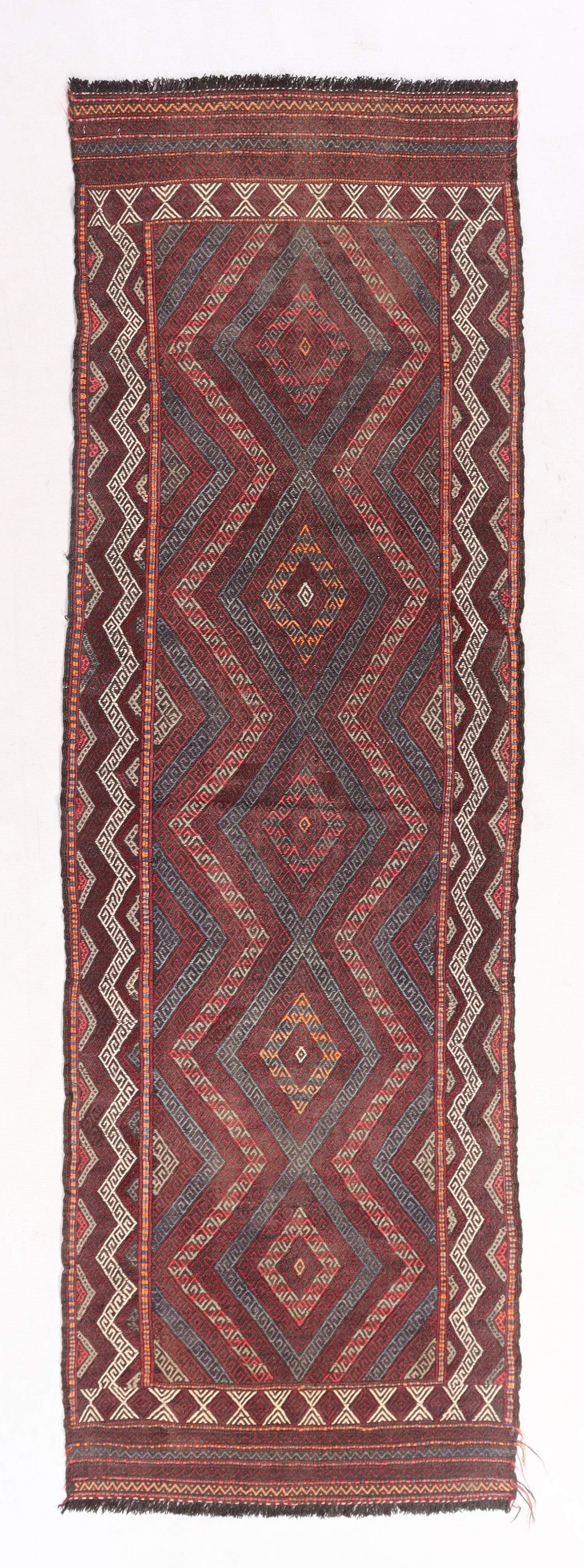 2' 6" X 7' 6" Multy Handmade Suzani Kilim Rug Runner