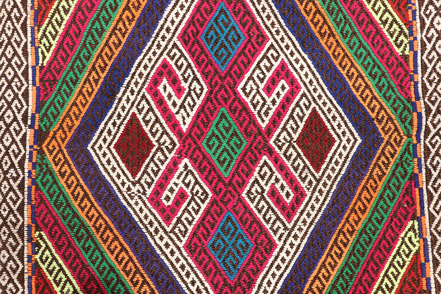 2' 6" X 7' 6" Multy Handmade Suzani Kilim Rug Runner