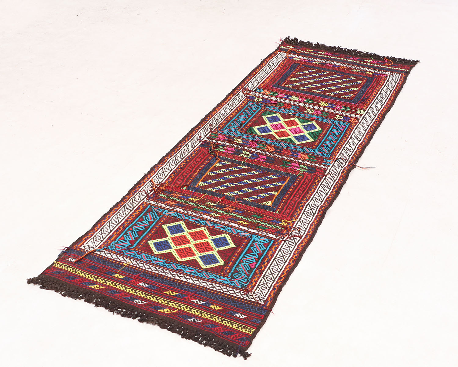 Multy Handmade Suzani Kilim Rug Runner