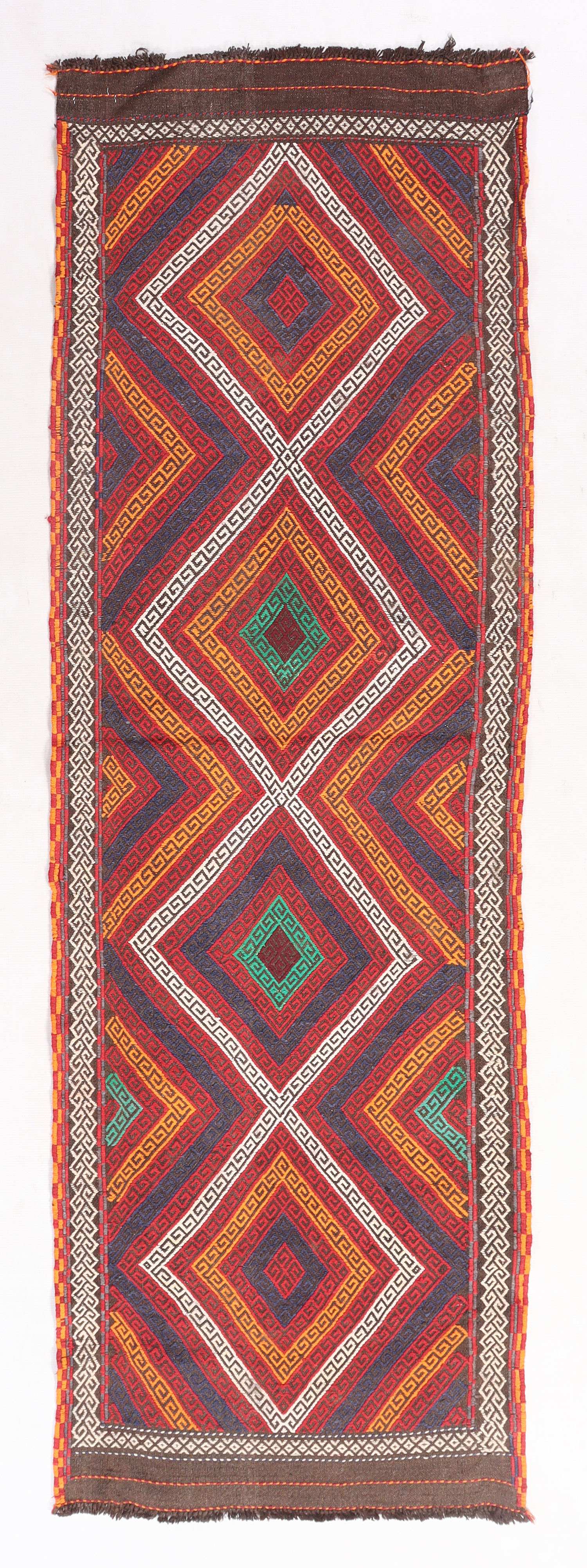 2' 6" X 7' 6" Multy Handmade Suzani Kilim Rug Runner
