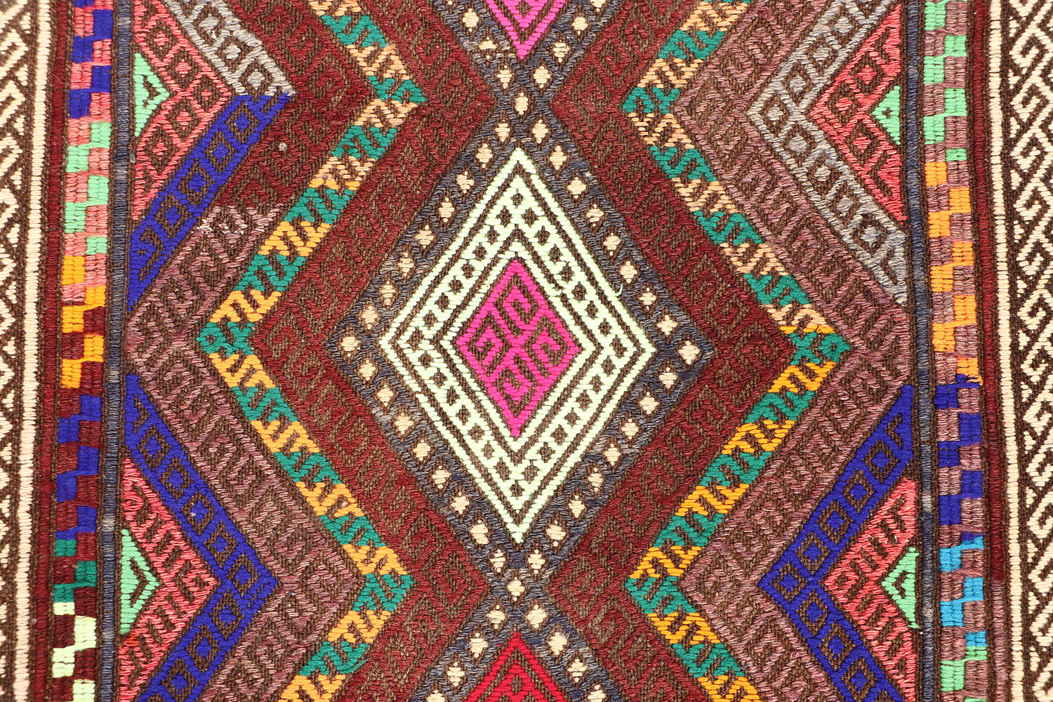 2' 6" x 6' Multy Handmade Suzani Kilim Rug Runner