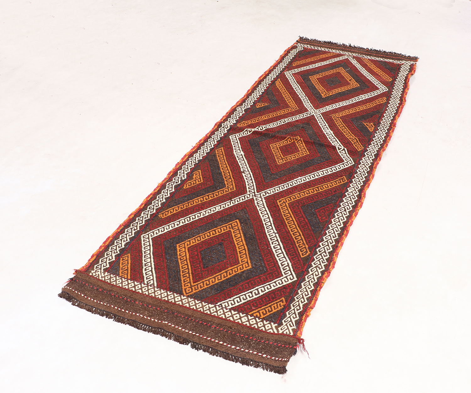 2' 6" X 7' 6" Multy Handmade Suzani Kilim Rug Runner