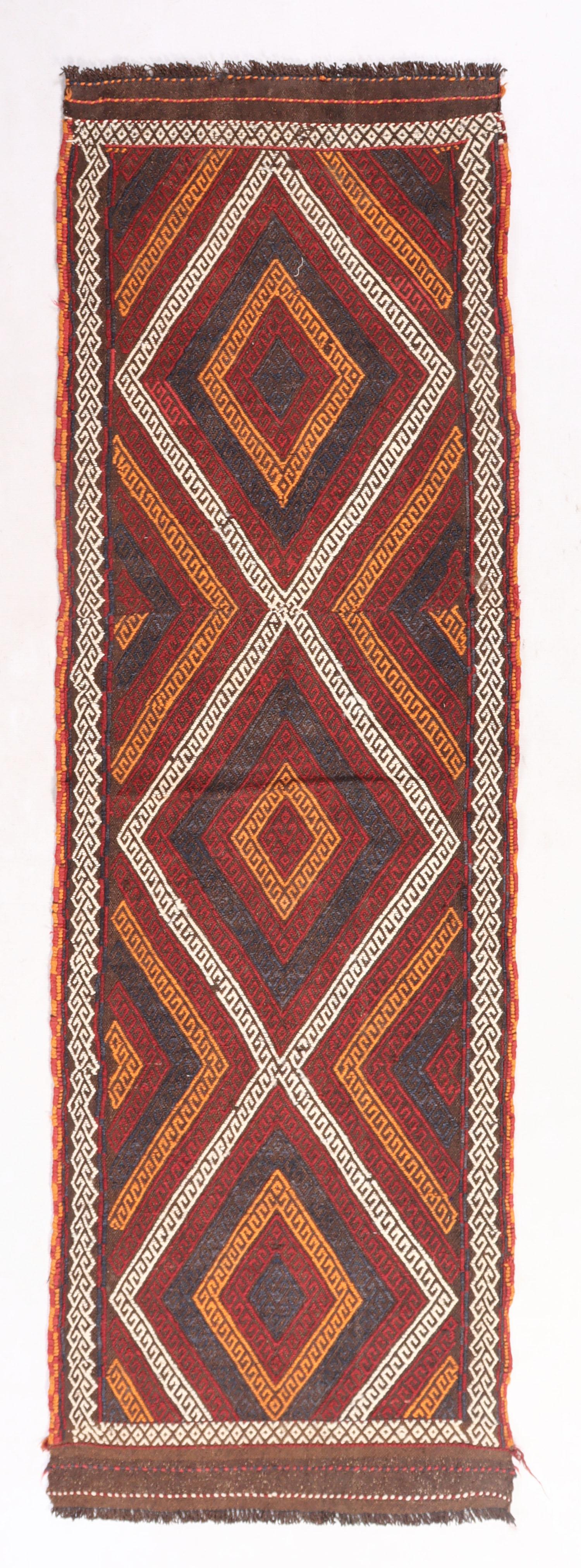 2' 6" X 7' 6" Multy Handmade Suzani Kilim Rug Runner