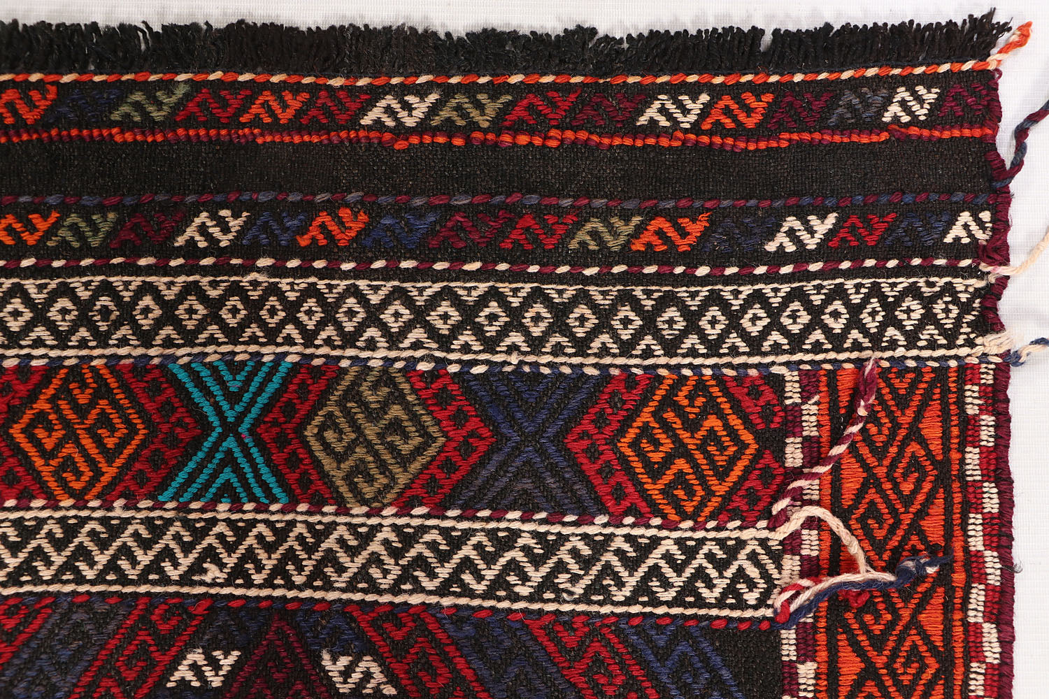 2' 6" X 7' 6" Multy Handmade Suzani Kilim Rug Runner