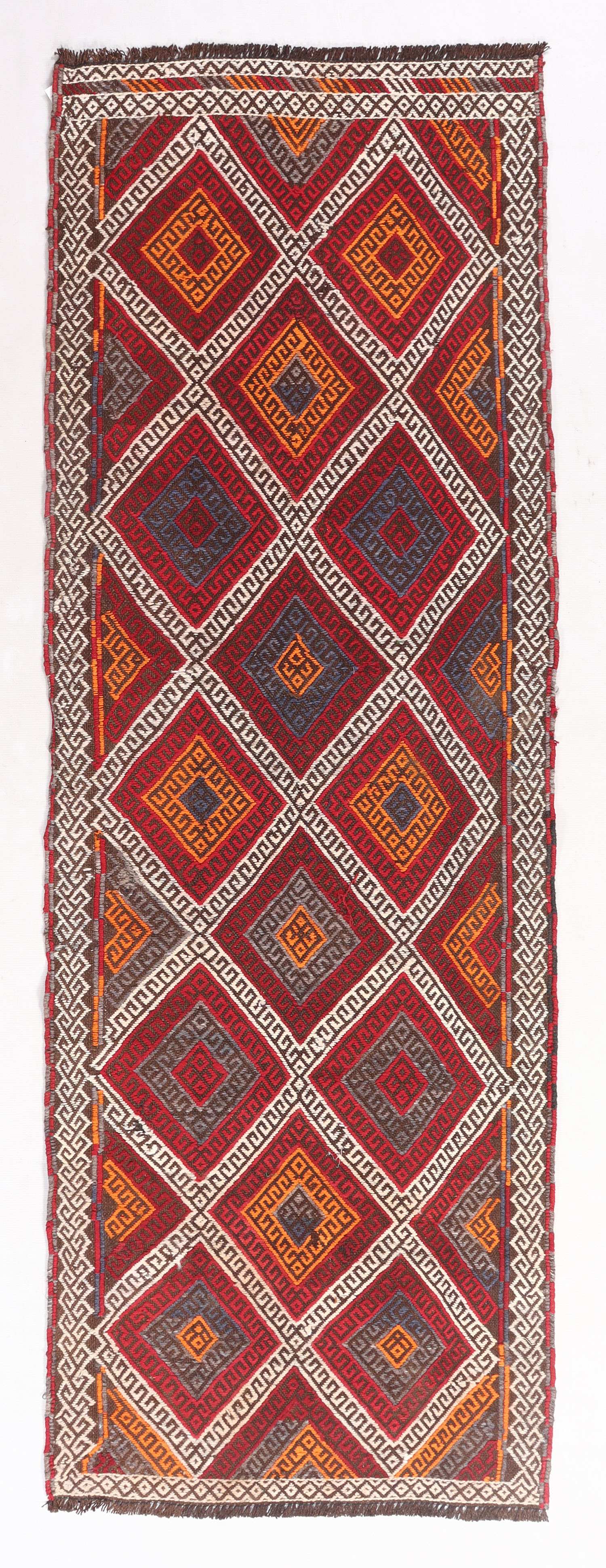 2' 6" X 7' 6" Multy Handmade Suzani Kilim Rug Runner