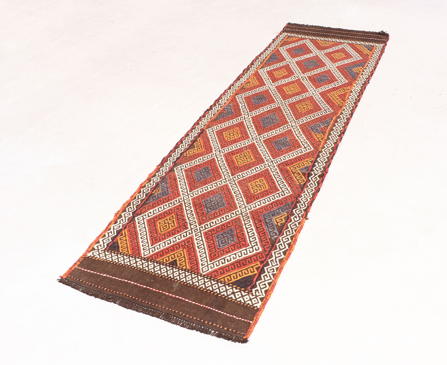 2' 6" x 8' Multy Handmade Suzani Kilim Rug Runner