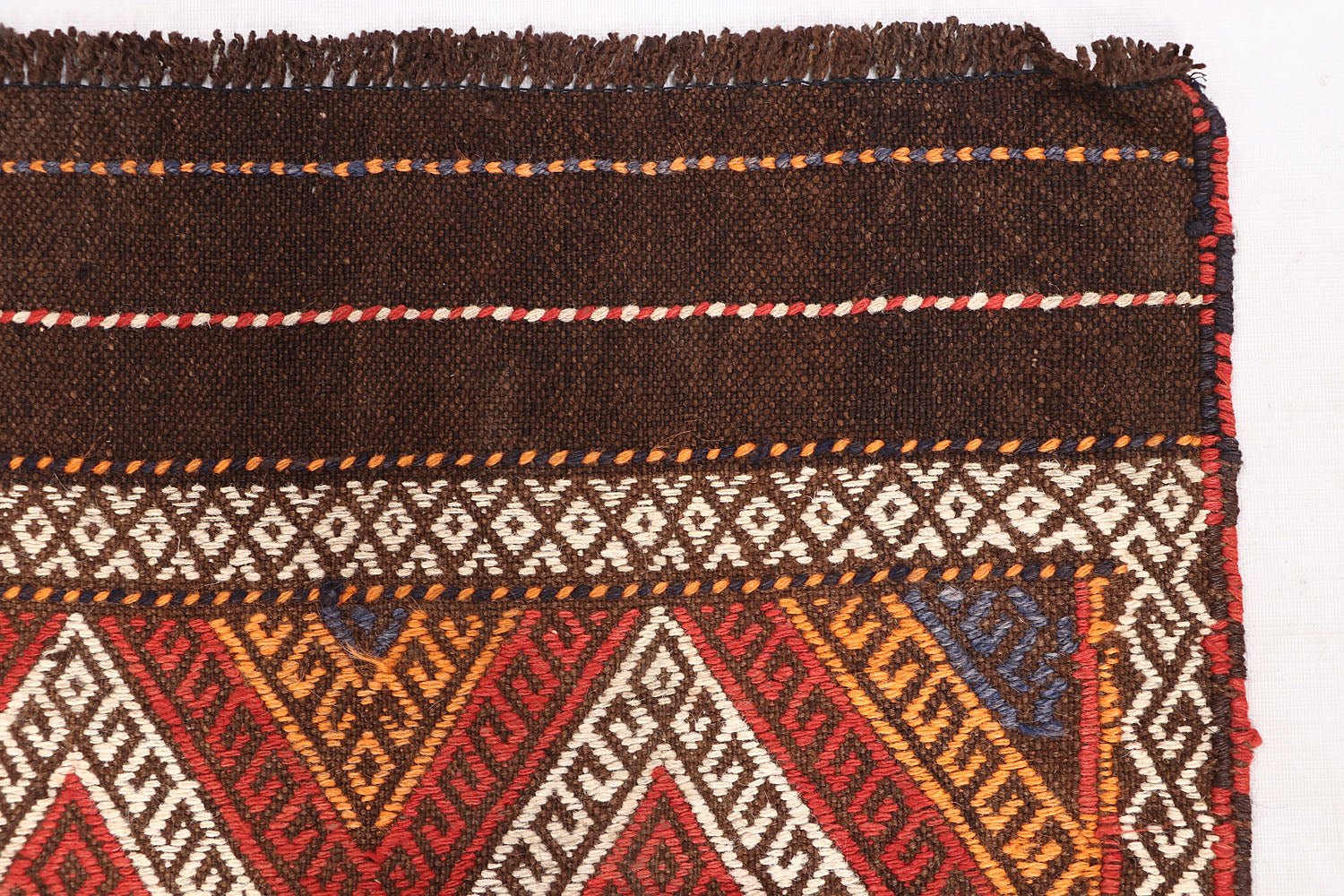2' 6" x 8' Multy Handmade Suzani Kilim Rug Runner