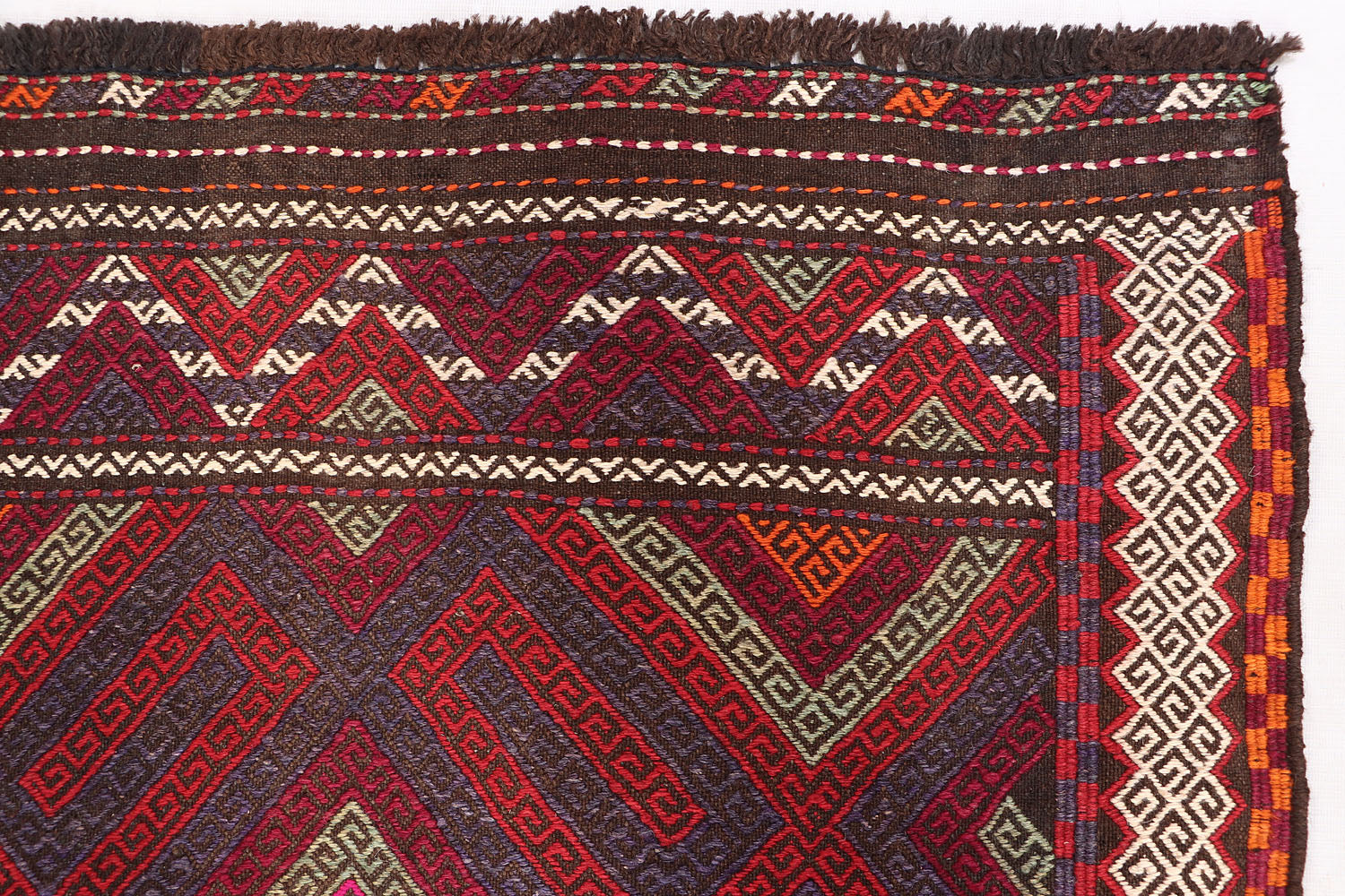 3' X 8' Multy Handmade Suzani Kilim Rug Runner