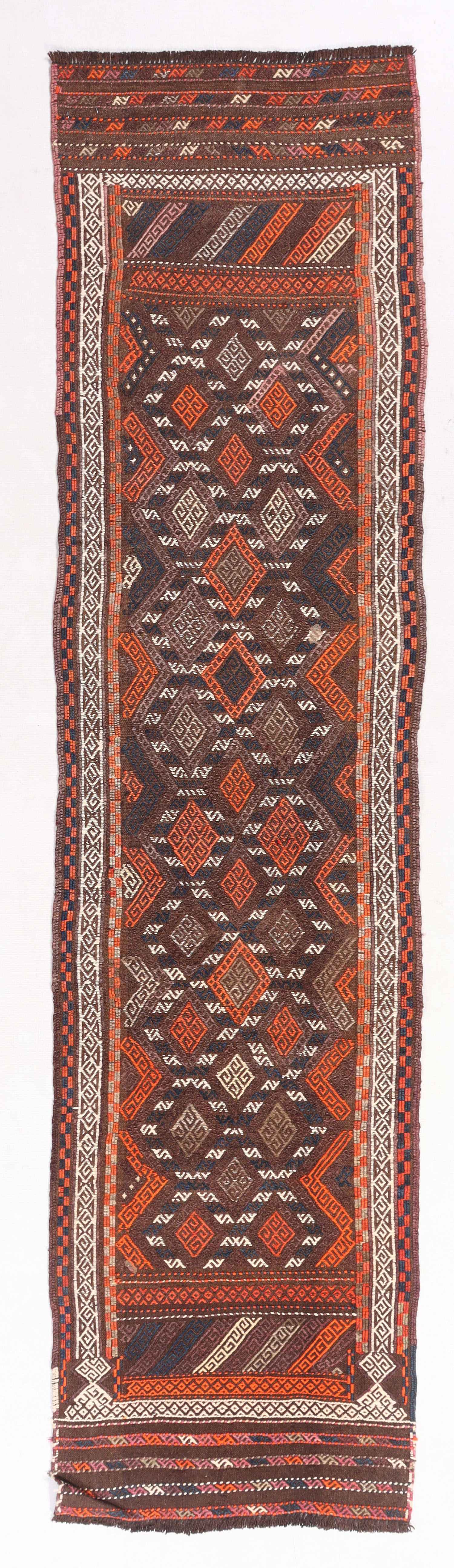 2' 6" x 8' Multy Handmade Suzani Kilim Rug Runner