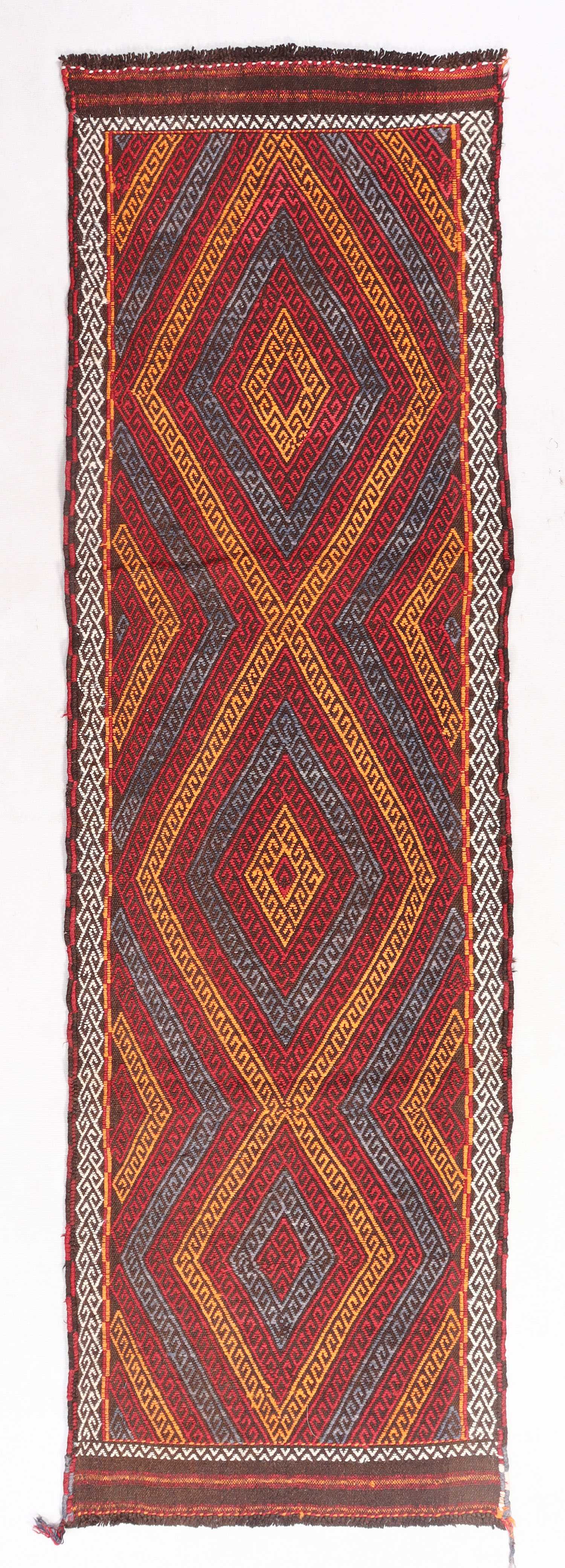 2' 6" x 8' Multy Handmade Suzani Kilim Rug Runner