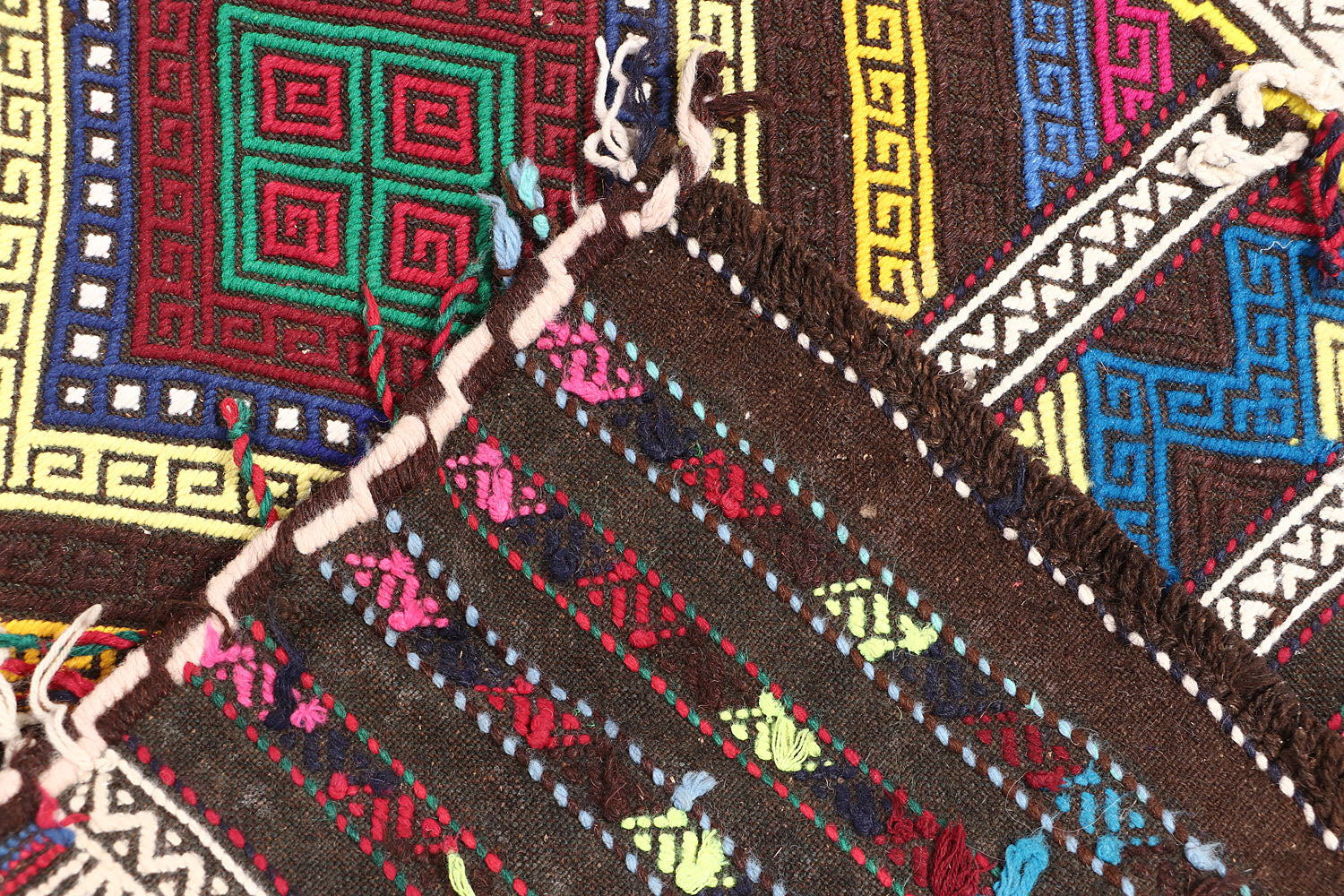 2' 6" X 7' 6" Multy Handmade Suzani Kilim Rug Runner