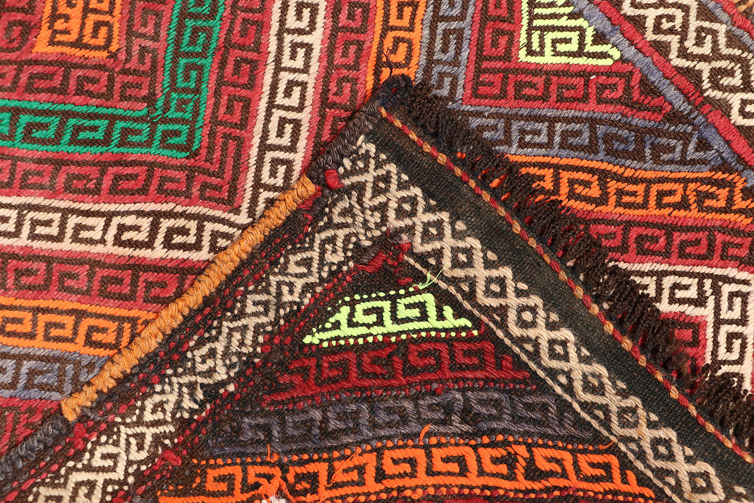 2' 6" X 9' Multy Handmade Suzani Kilim Rug Runner