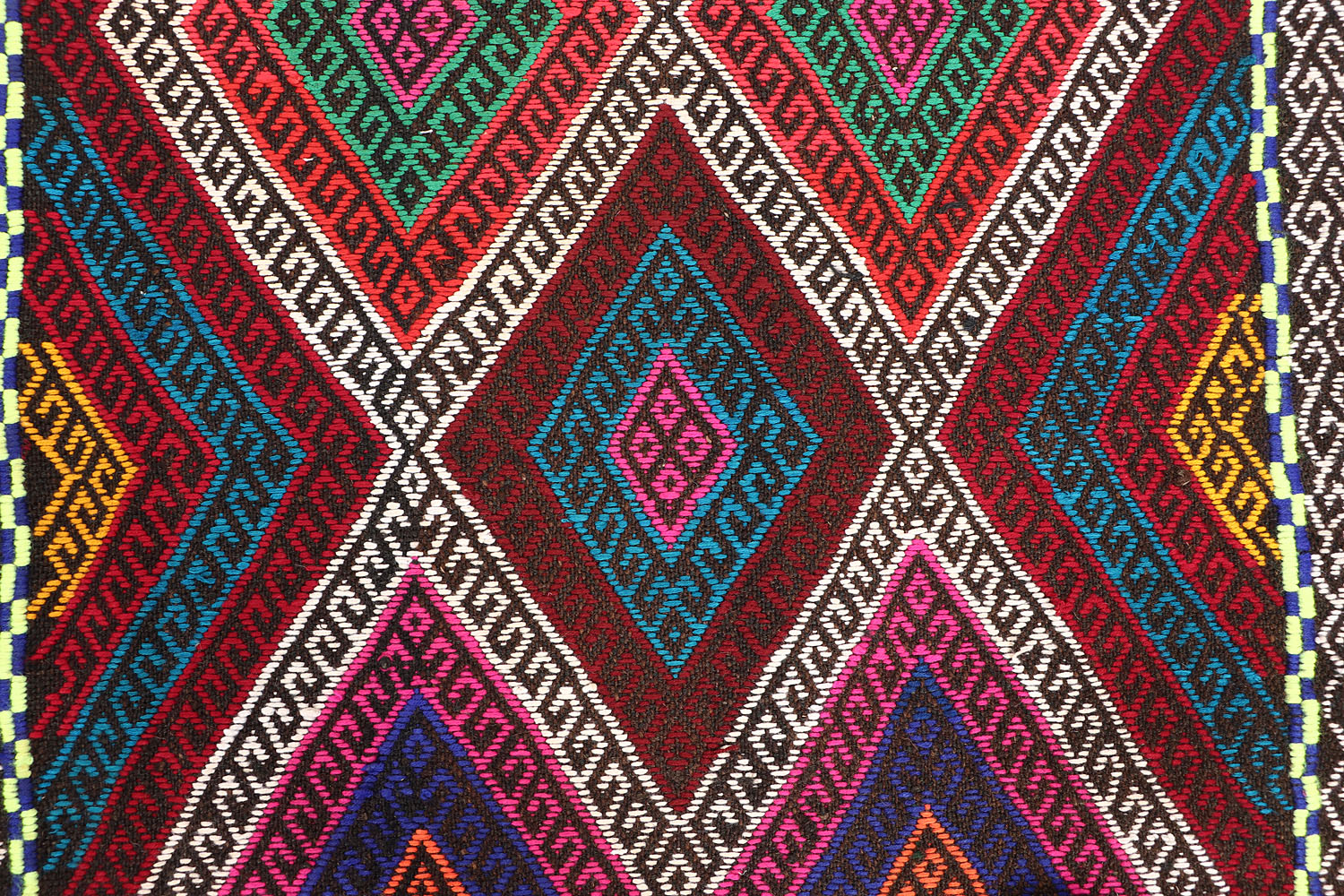 3' X 10' Multy Handmade Suzani Kilim Rug Runner