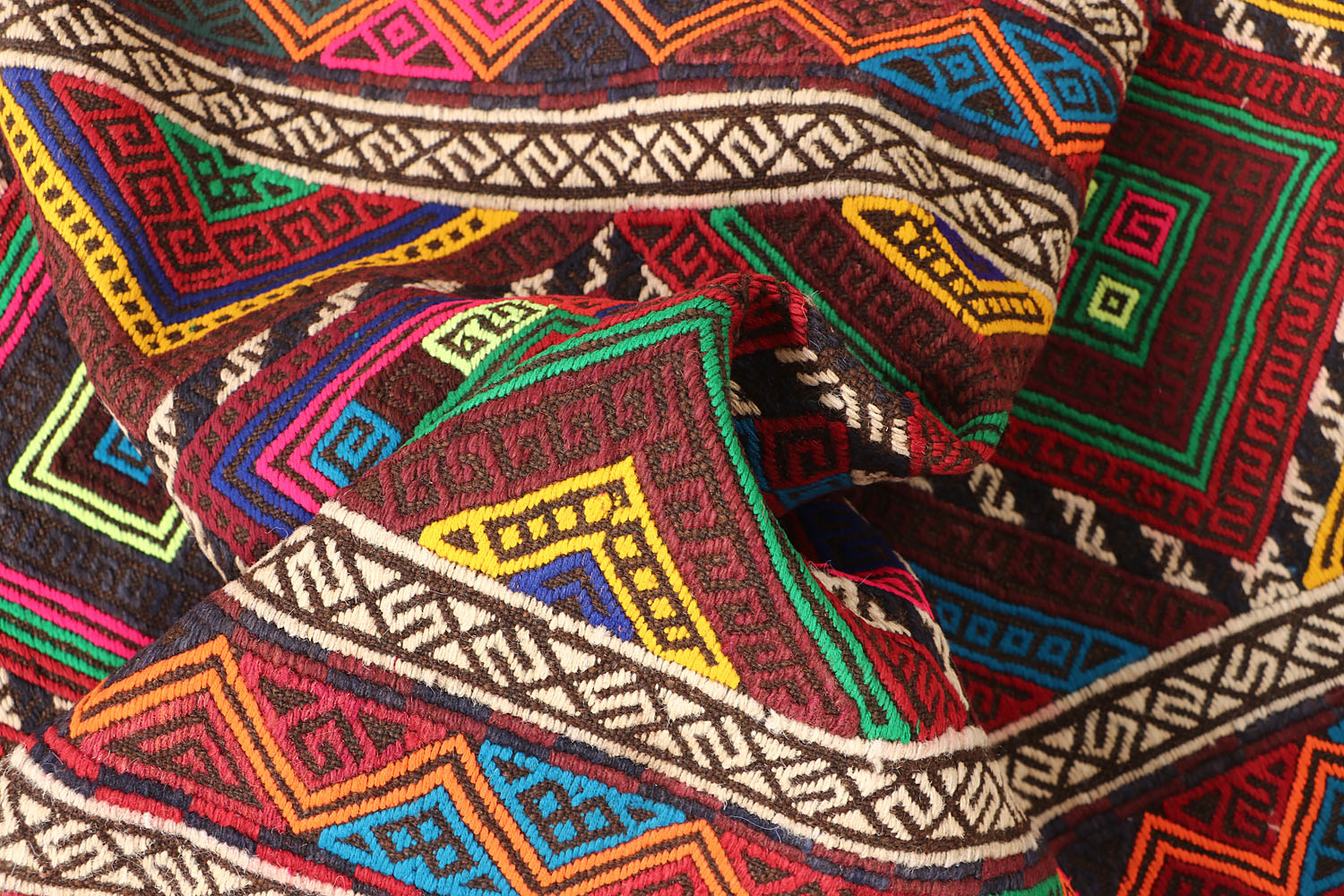 2' 6" X 9' Multy Handmade Suzani Kilim Rug Runner