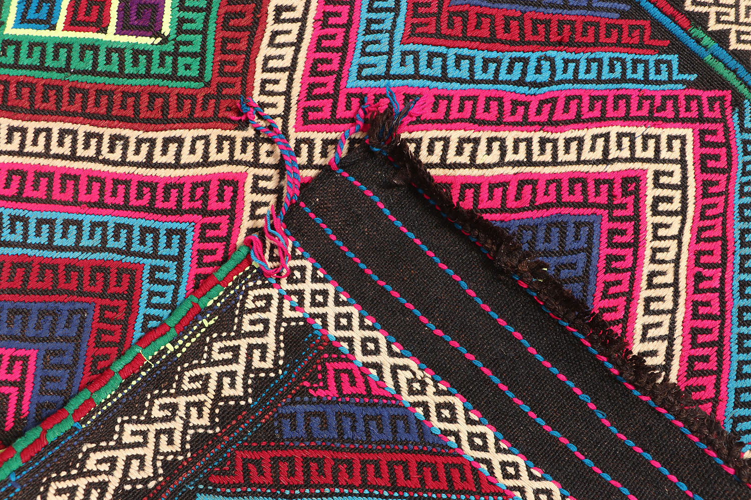2' 6" X 9' Multy Handmade Suzani Kilim Rug Runner