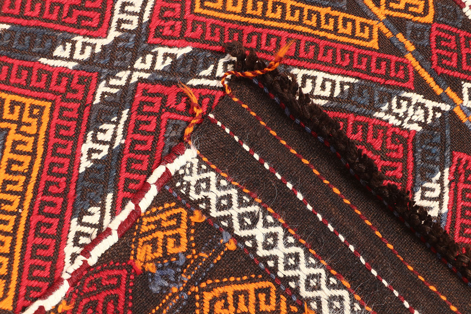 2' 6" X 9' Multy Handmade Suzani Kilim Rug Runner