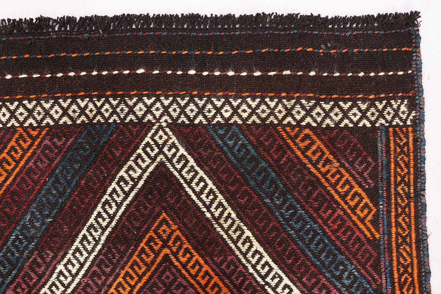 2' 6" X 9' Multy Handmade Suzani Kilim Rug Runner