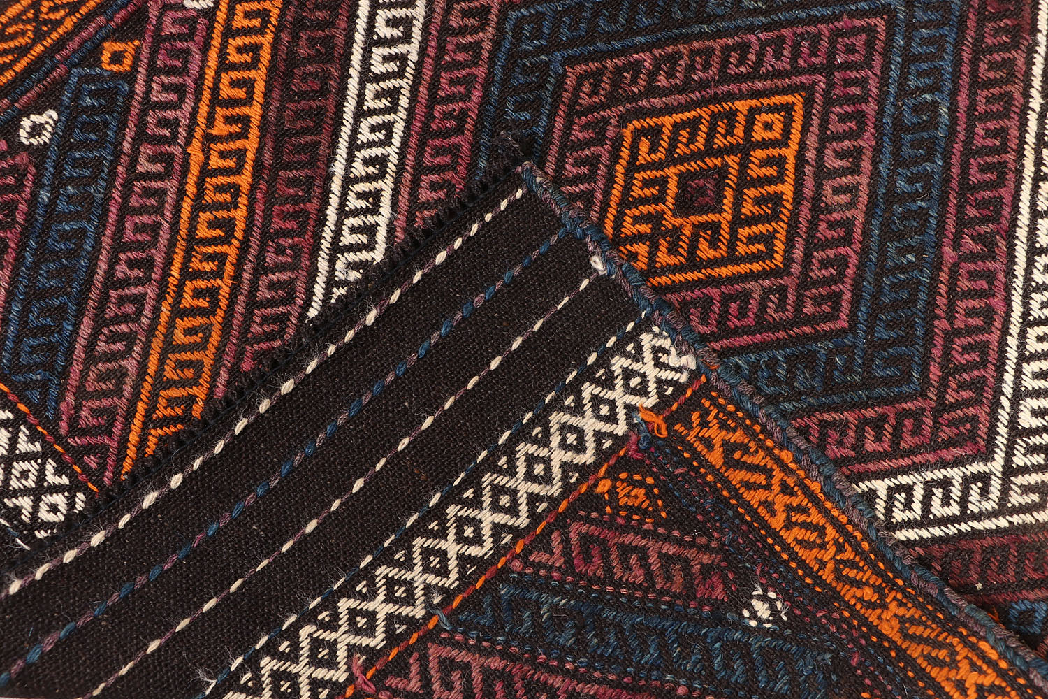 2' 6" X 9' Multy Handmade Suzani Kilim Rug Runner