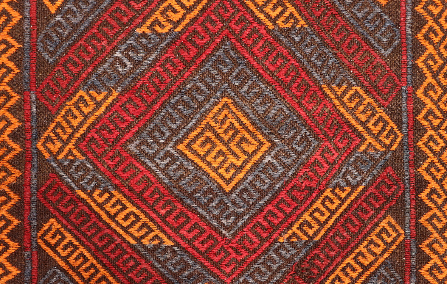 2' 6" X 9' Multy Handmade Suzani Kilim Rug Runner