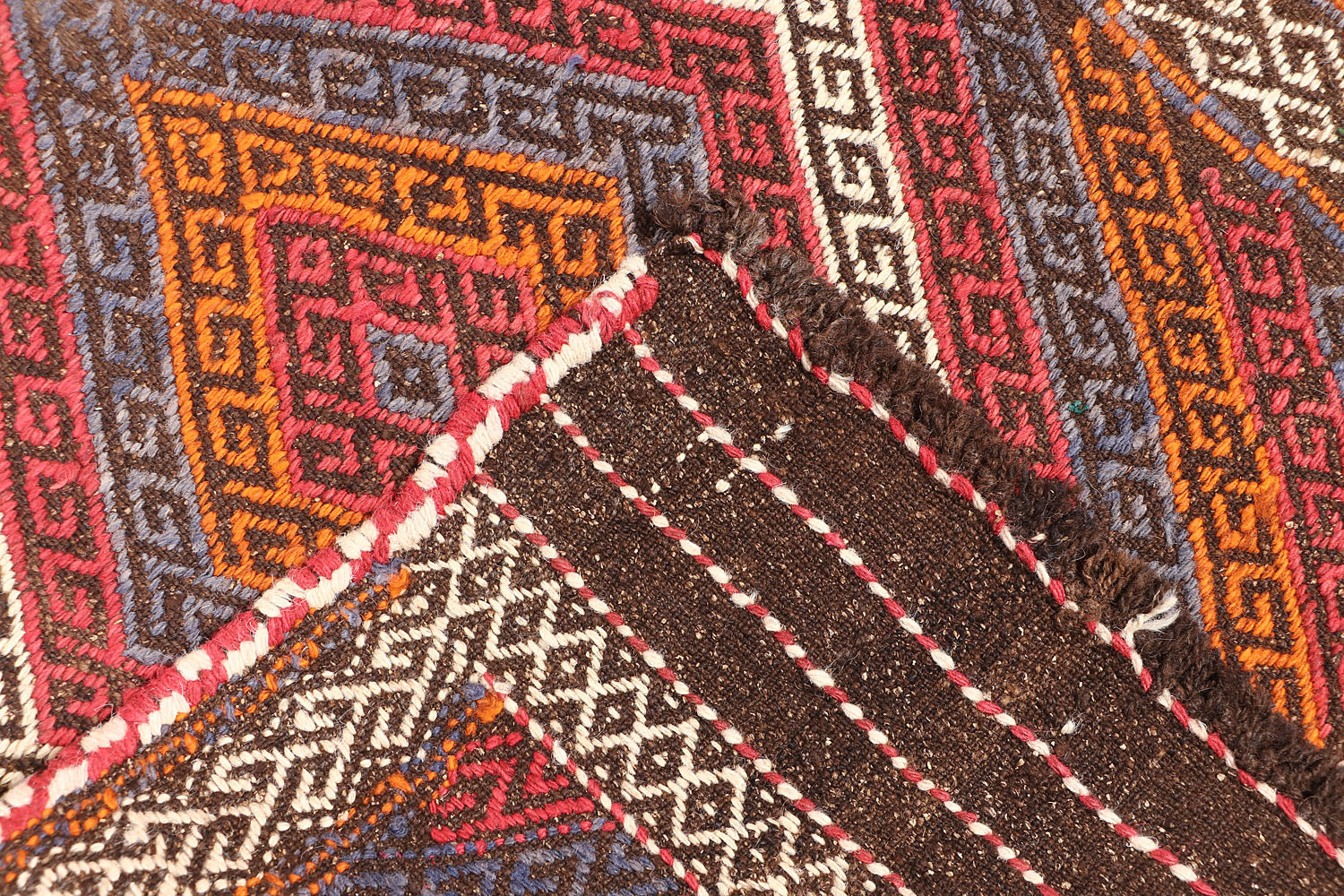 2' 6" X 9' Multy Handmade Suzani Kilim Rug Runner