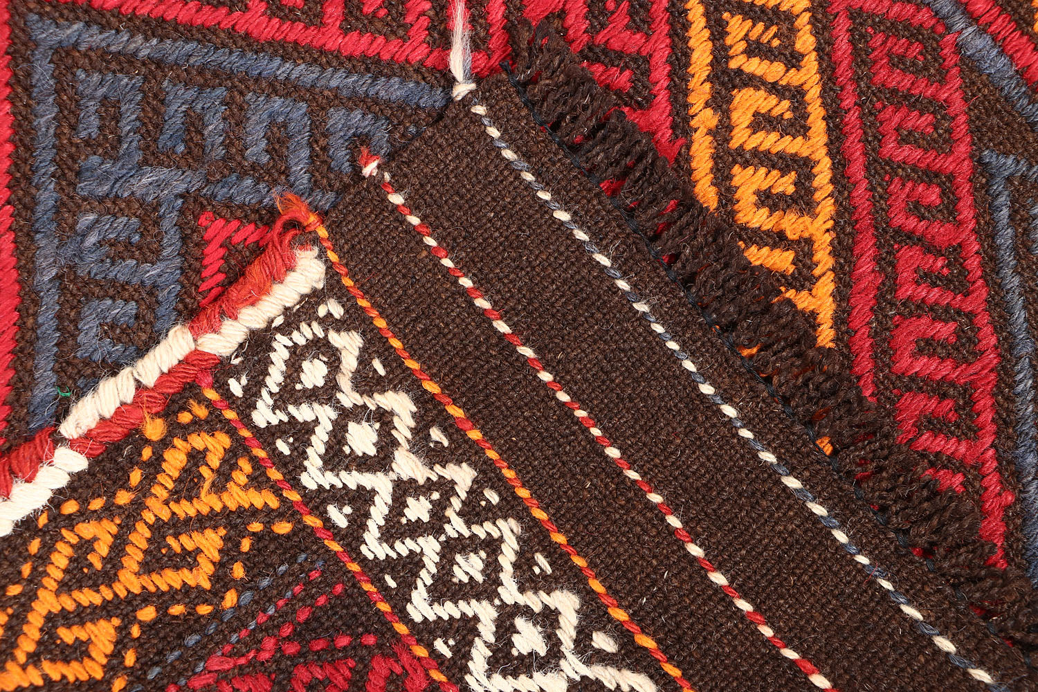 2' 6" X 9' Multy Handmade Suzani Kilim Rug Runner