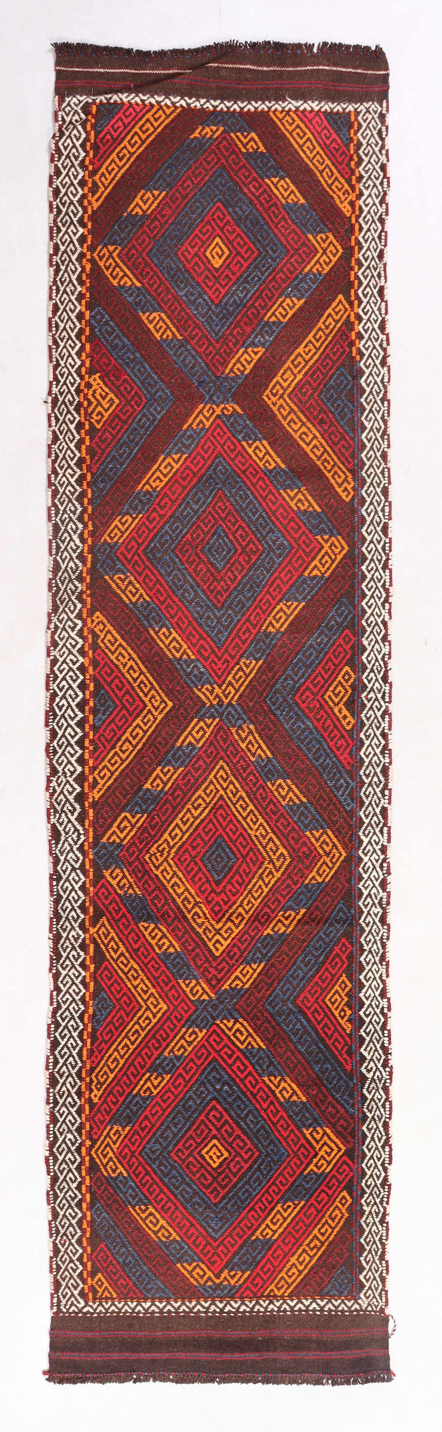 2' 6" X 9' Multy Handmade Suzani Kilim Rug Runner