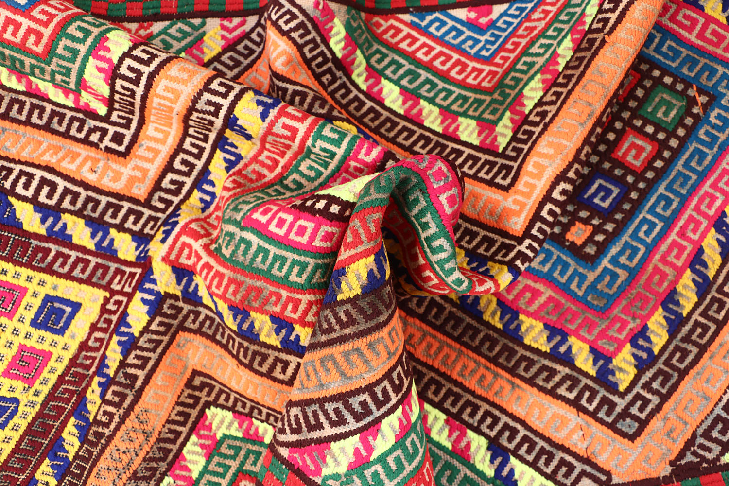 2' 6" X 9' Multy Handmade Suzani Kilim Rug Runner