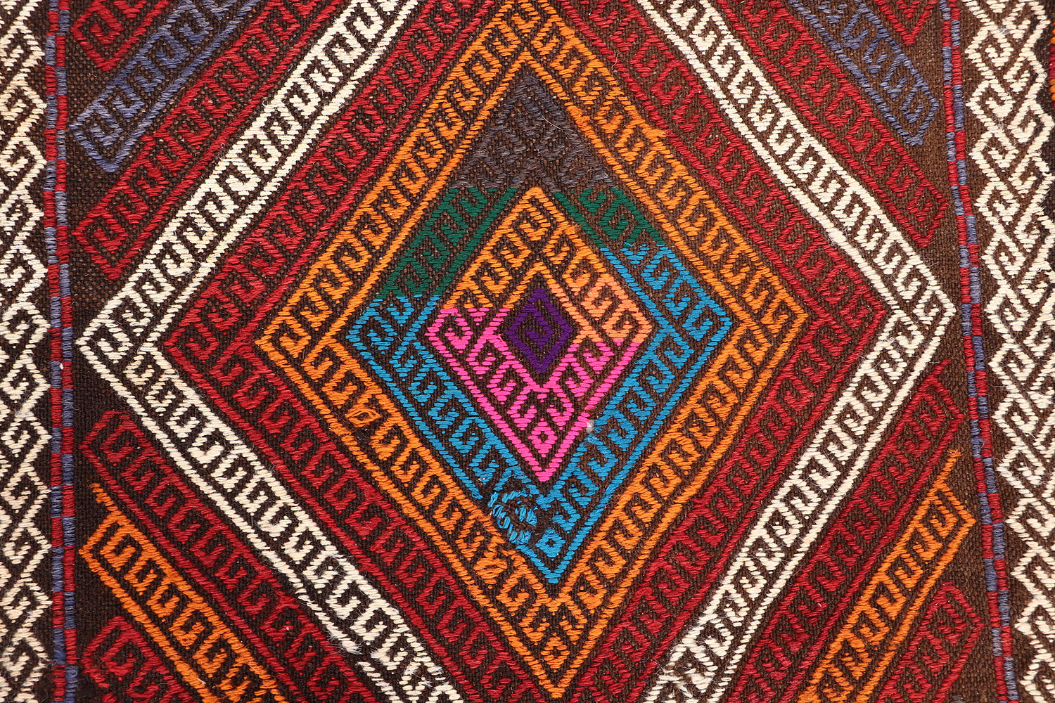 2' 6" X 9' Multy Handmade Suzani Kilim Rug Runner