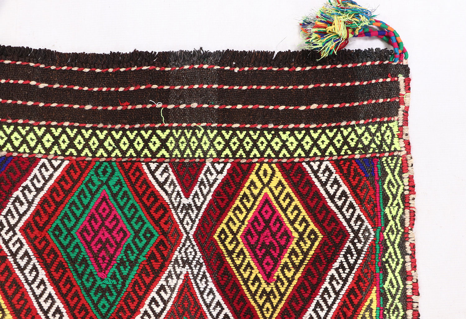 2' 6" x 8' Multy Handmade Suzani Kilim Rug Runner