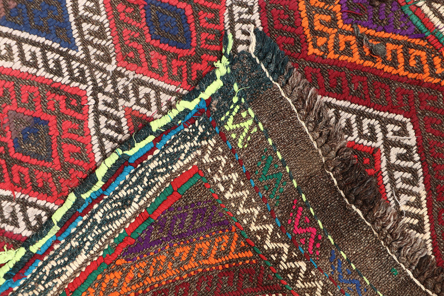 Multy Handmade Suzani Kilim Rug Rectangular