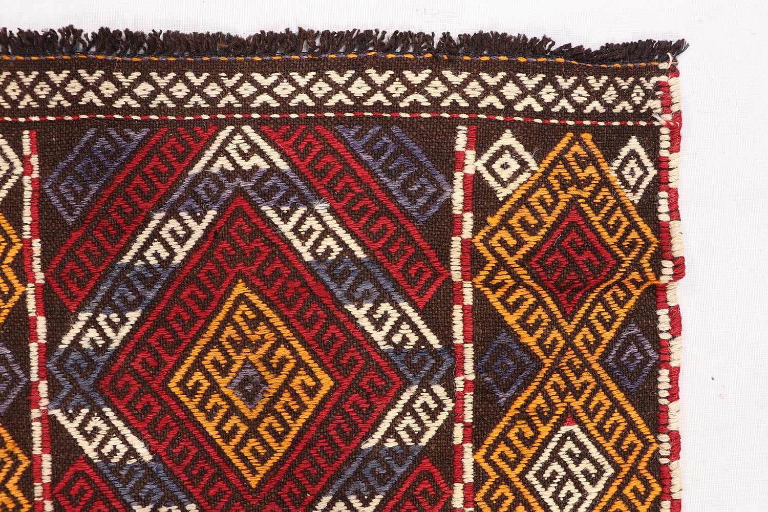 2' 6" x 8' Multy Handmade Suzani Kilim Rug Runner