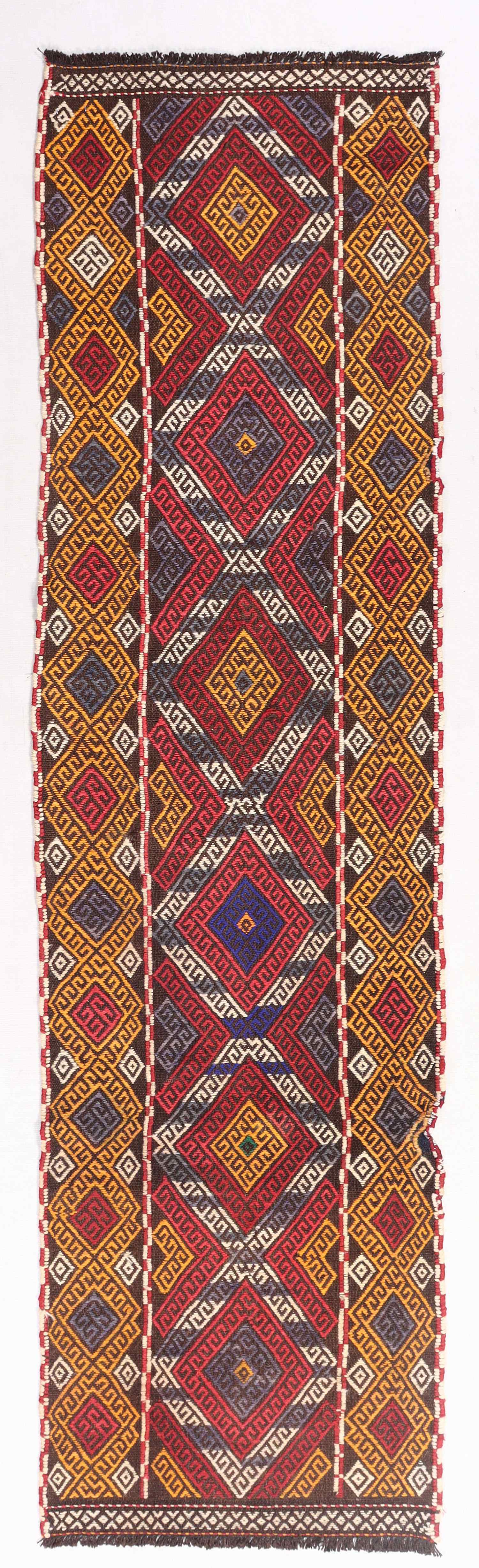 2' 6" x 8' Multy Handmade Suzani Kilim Rug Runner