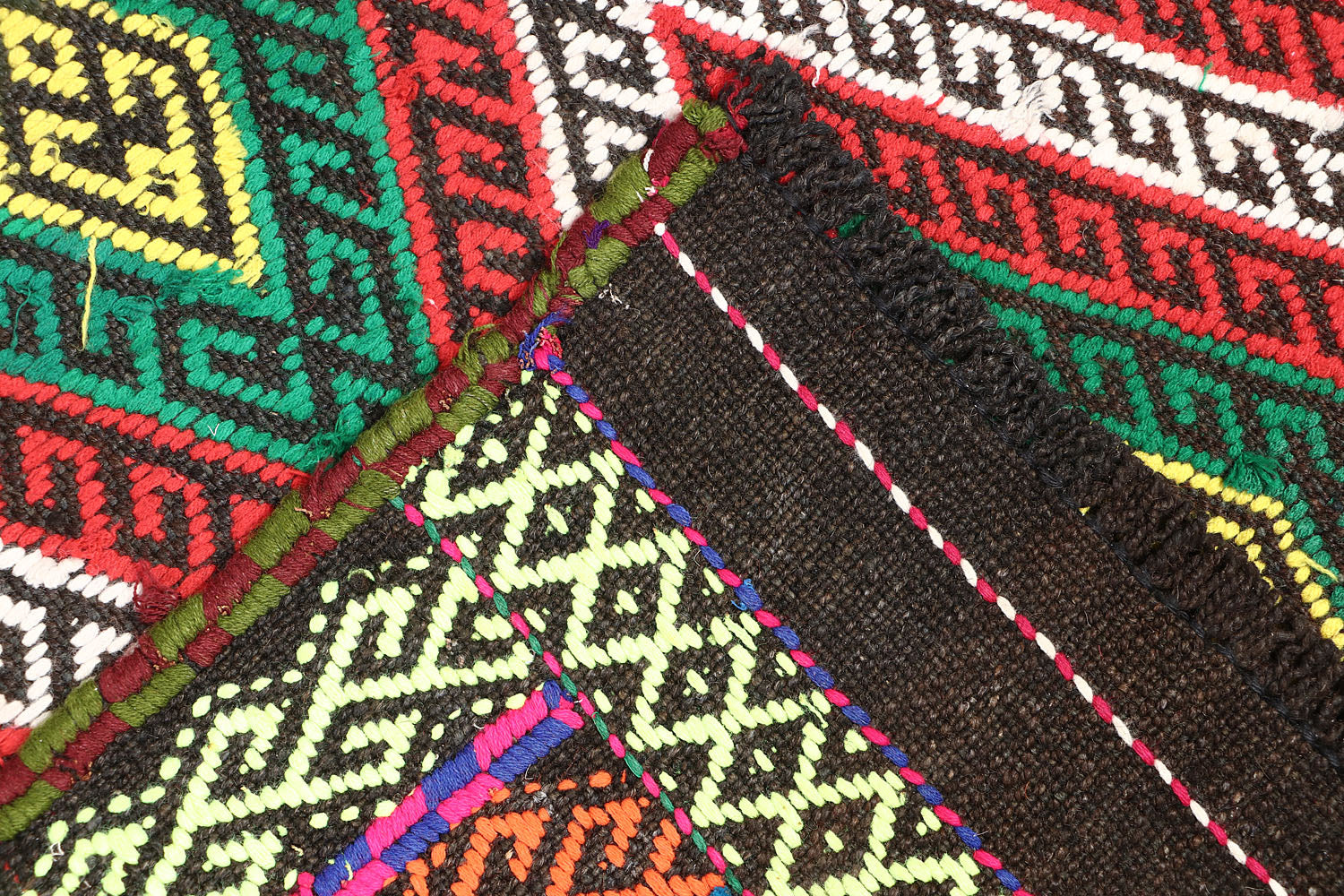 2' 6" x 10' Multy Handmade Suzani Kilim Rug Runner