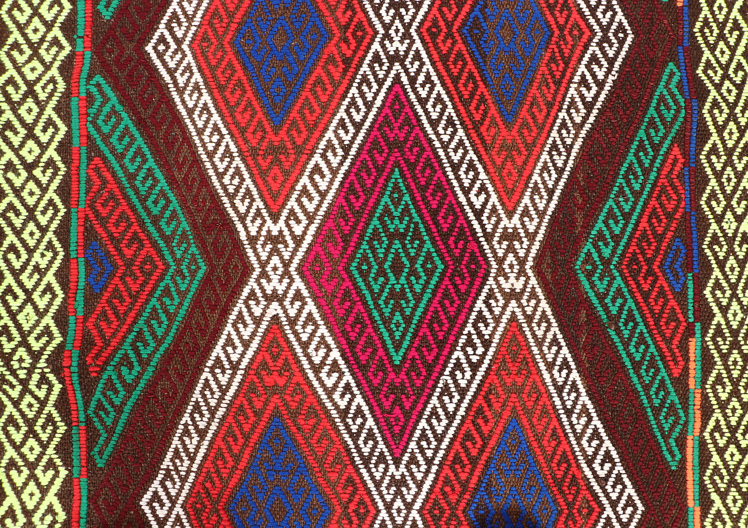 10' 6" X 2' 6" Multy Handmade Suzani Kilim Rug Runner