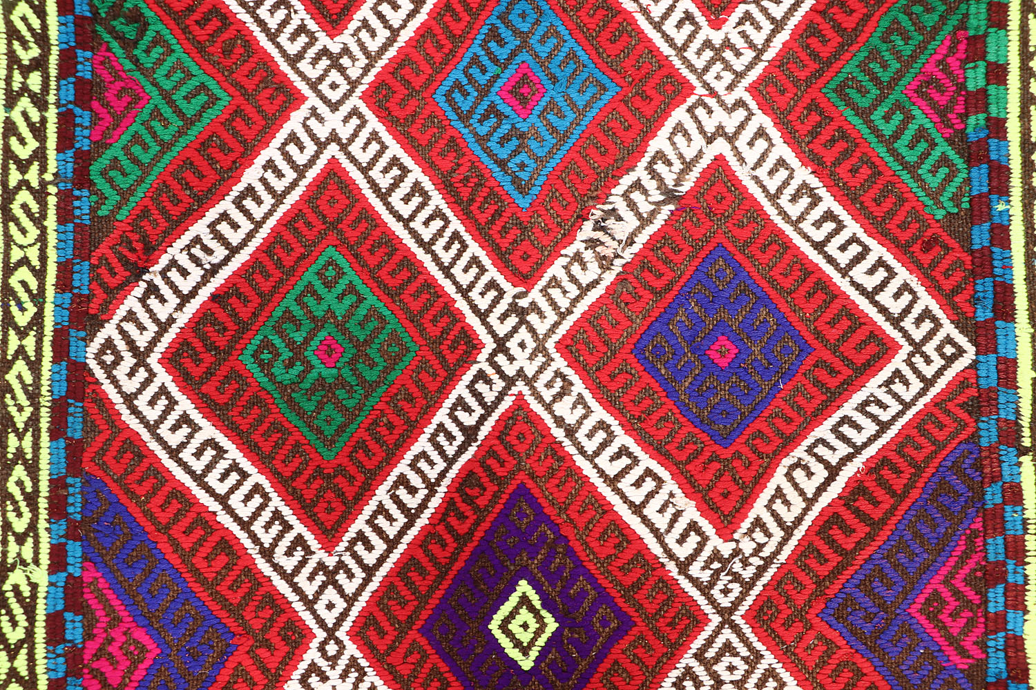 2' 6" x 10' Multy Handmade Suzani Kilim Rug Runner