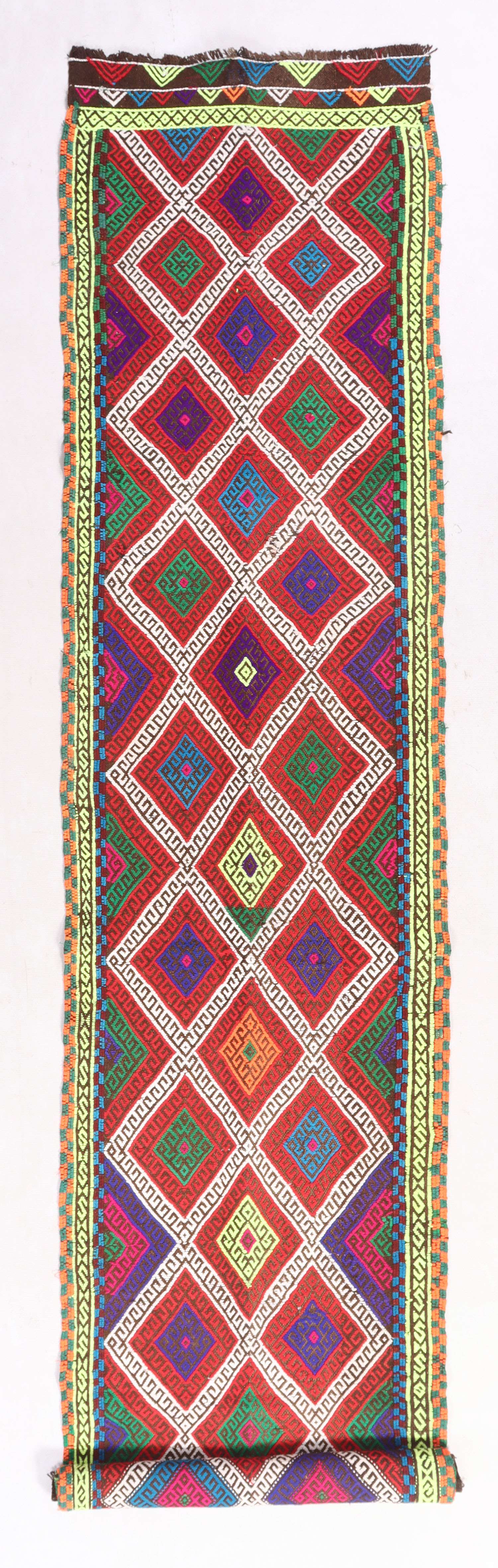 2' 6" x 10' Multy Handmade Suzani Kilim Rug Runner