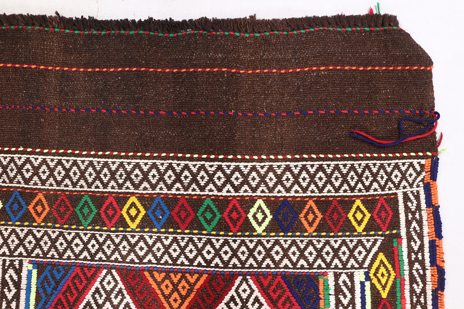 10' 6" X 2' 6" Multy Handmade Suzani Kilim Rug Runner