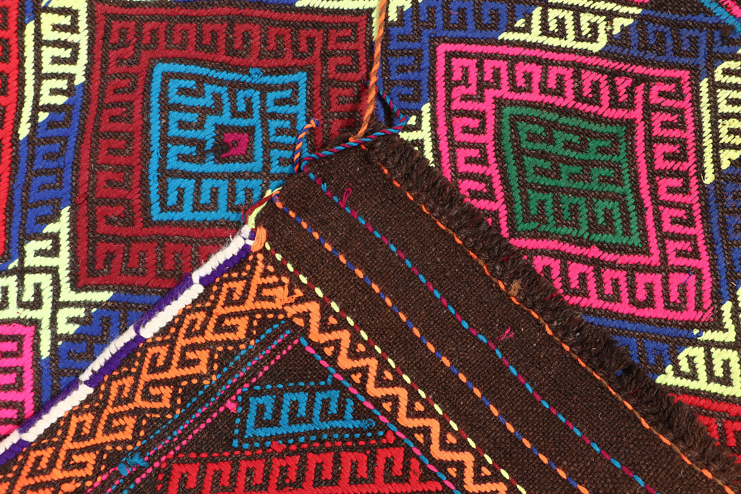 3' X 10' Multy Handmade Suzani Kilim Rug Runner