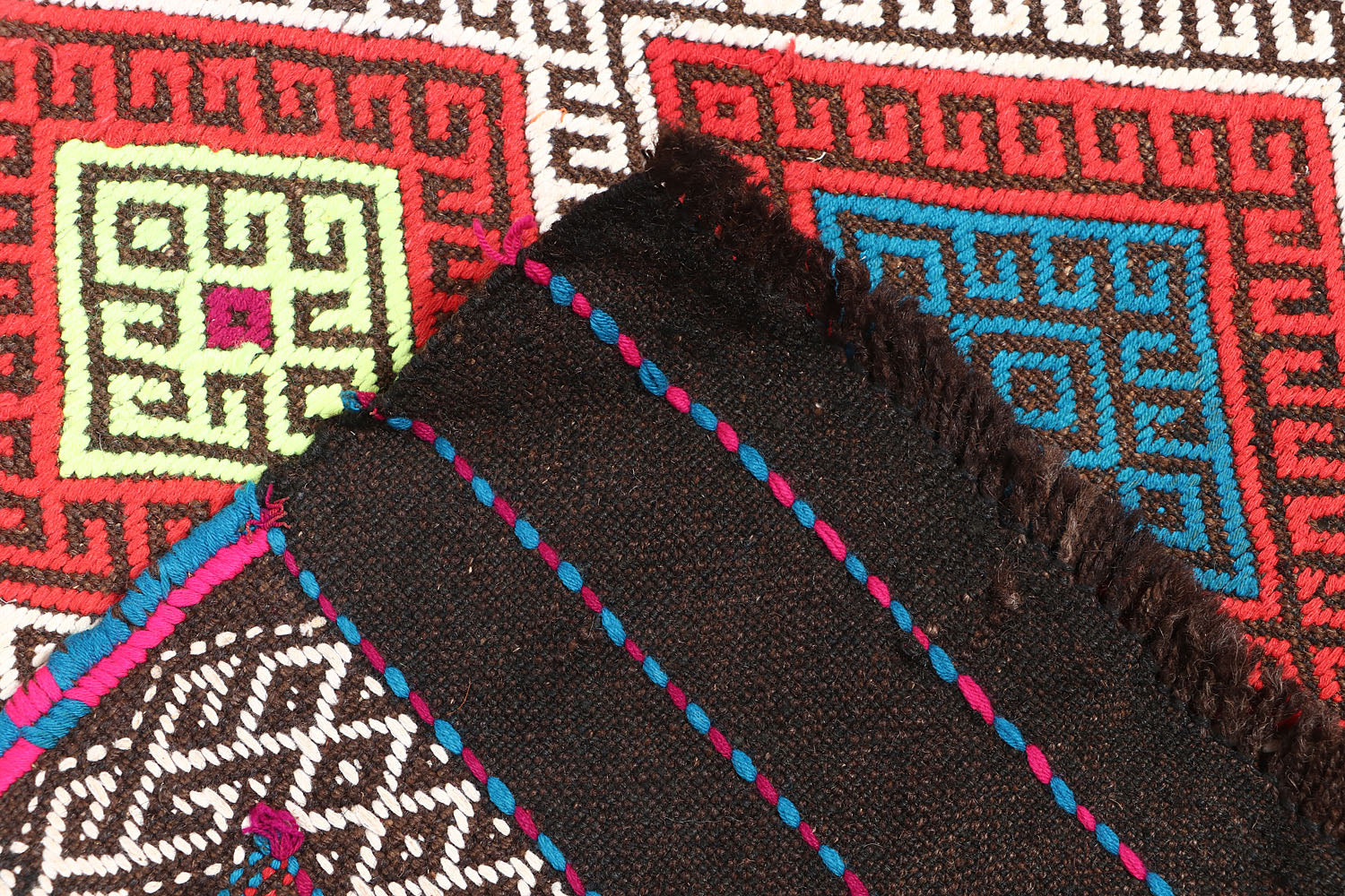 10' 6" X 2' 6" Multy Handmade Suzani Kilim Rug Runner