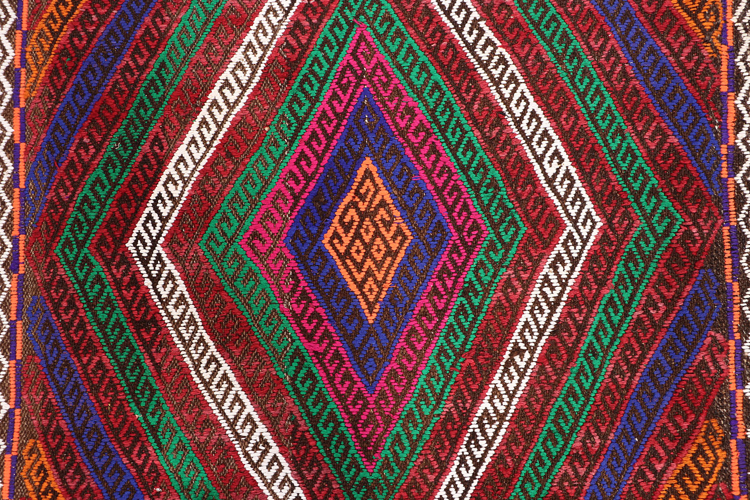 10' 6" X 2' 6" Multy Handmade Suzani Kilim Rug Runner